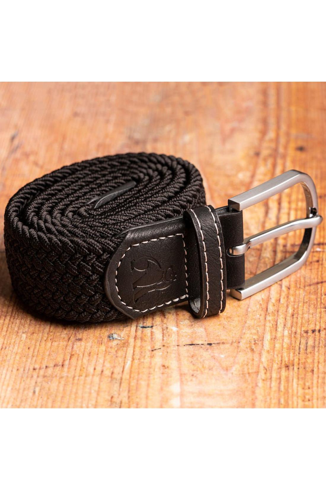 Unisex Woven Belt - Jet Black-Side View