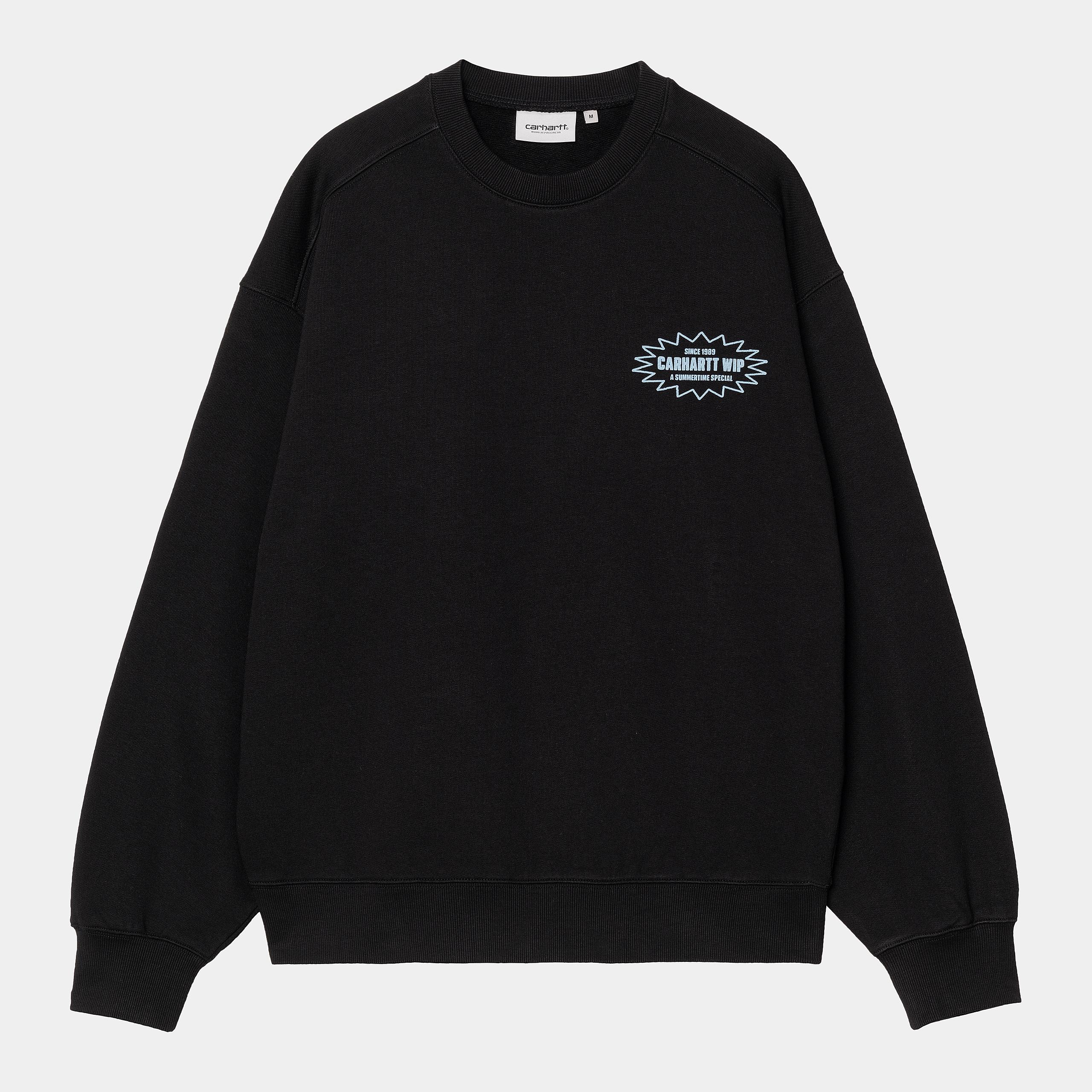 Carhartt WIP Catalogue Sweat-Black / Bluebird Black / Bluebird front view