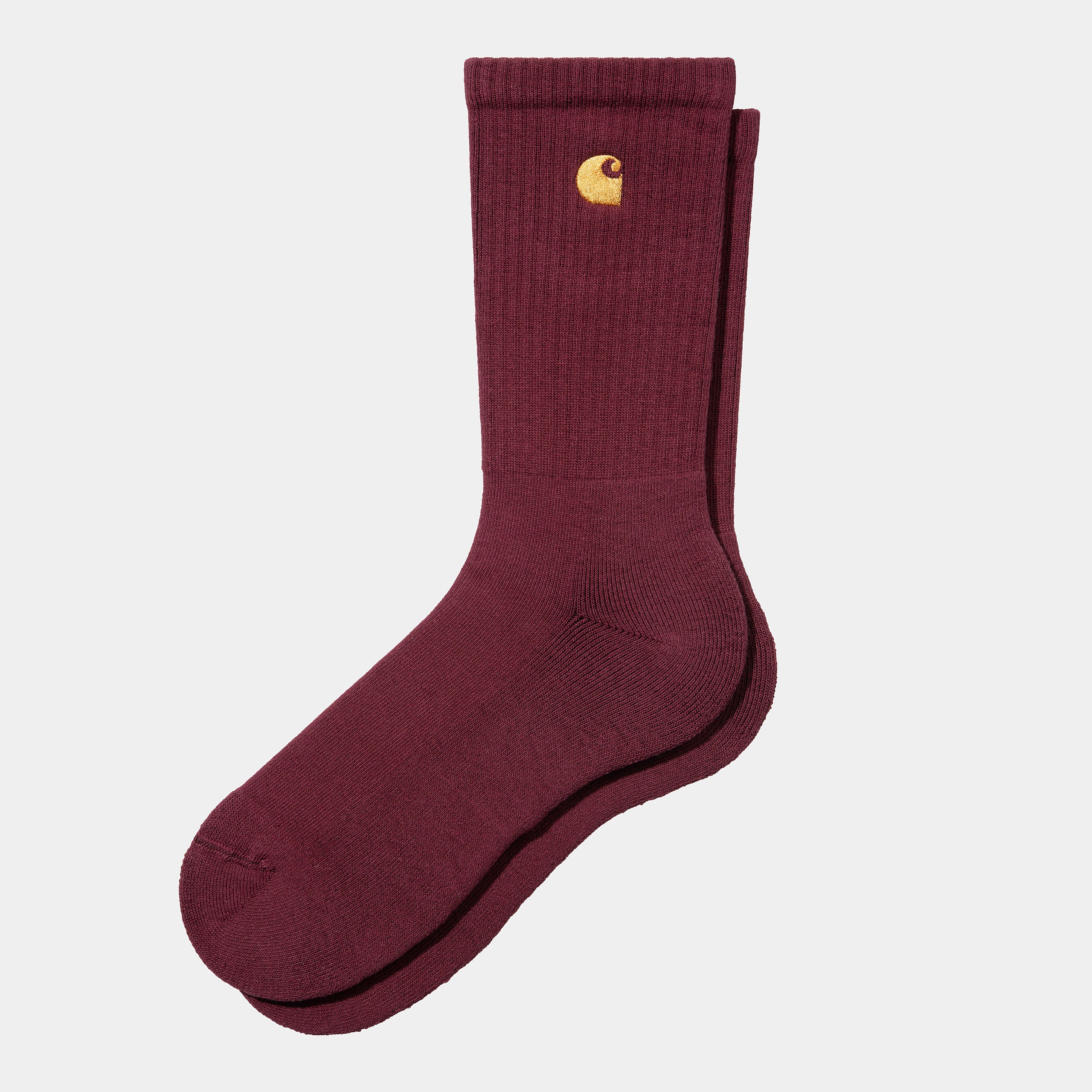 Men's Chase Socks-Amarone / Gold-Front View