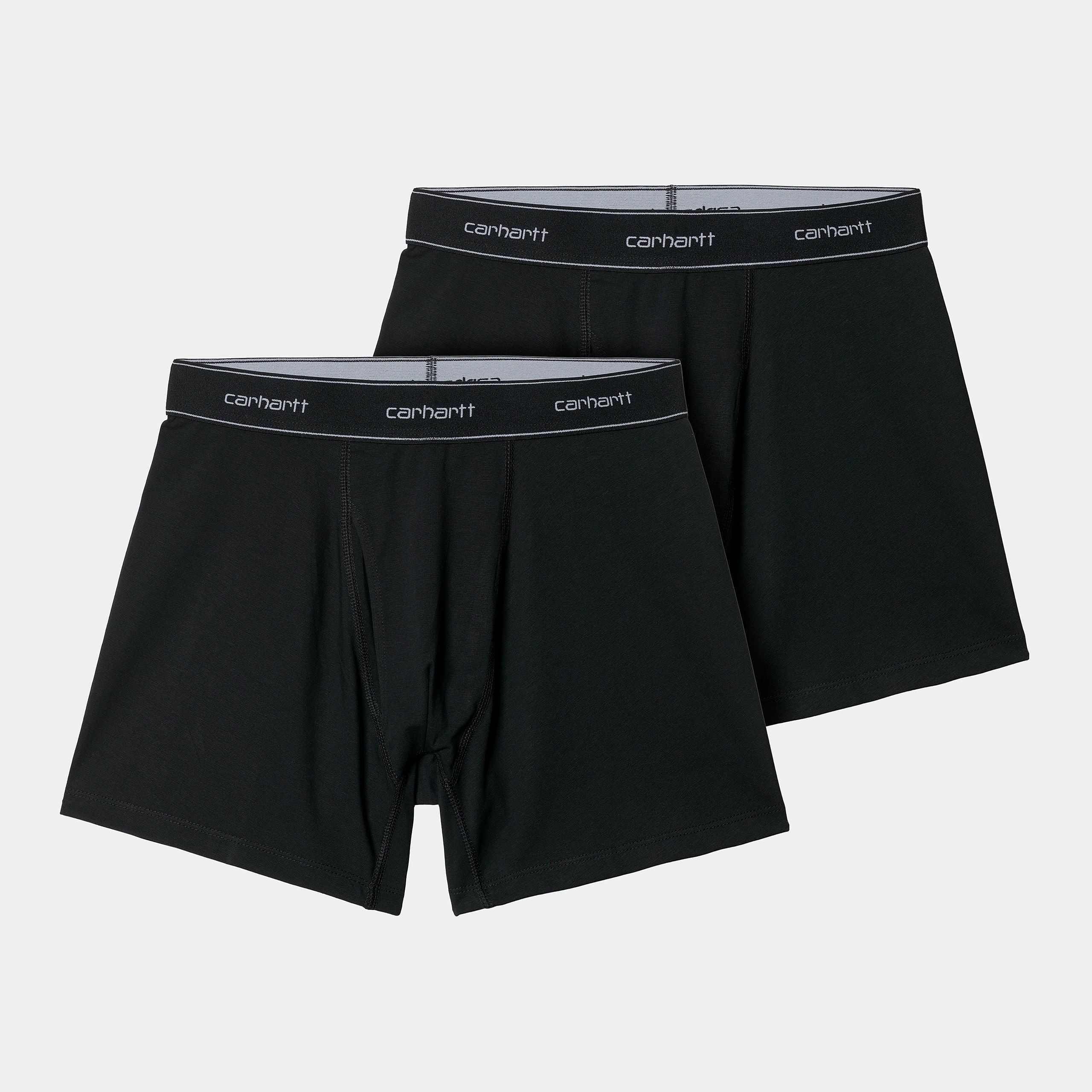 Men's Cotton Trunks-Black + Black-Front View