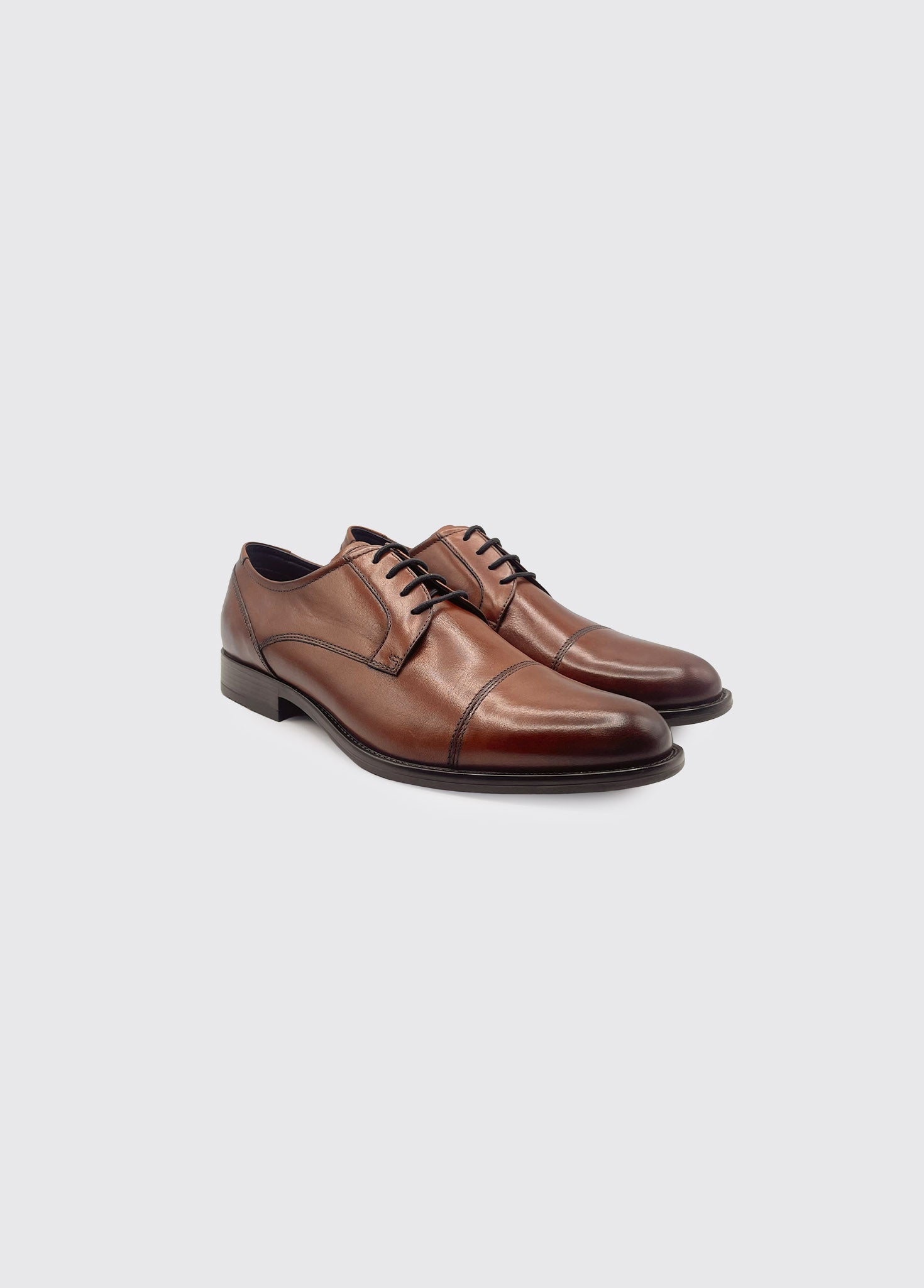 Dubarry Derek Lace Up Whiskey Formal Shoe Whiskey flat front view