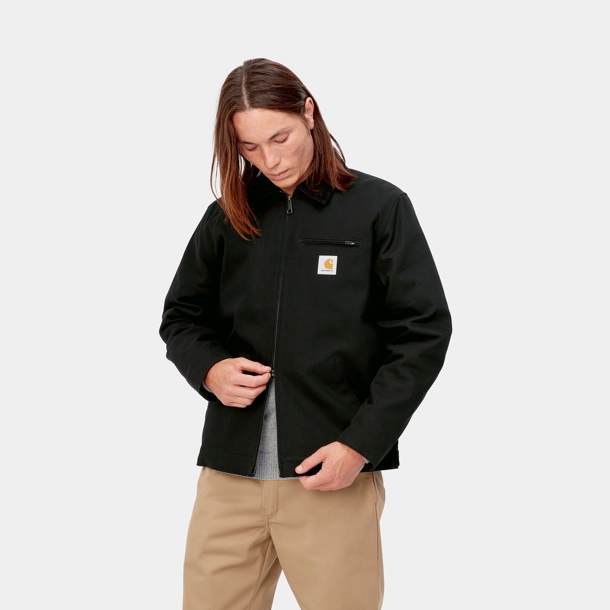 Carhartt WIP Detroit Jacket-Black / Black Black / Black detail view