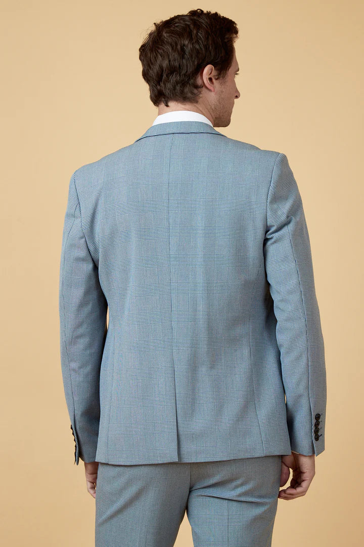 Men's Bromley Sky Blazer-Model Back View