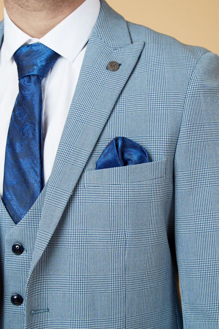 Men's Bromley Sky Blazer-Close Up View