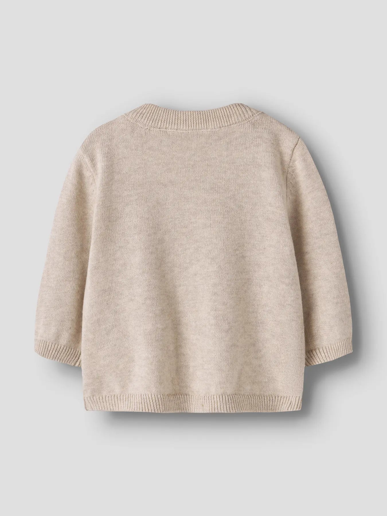 NAME IT Haps Long Sleeve Knit peyote melange flat front view