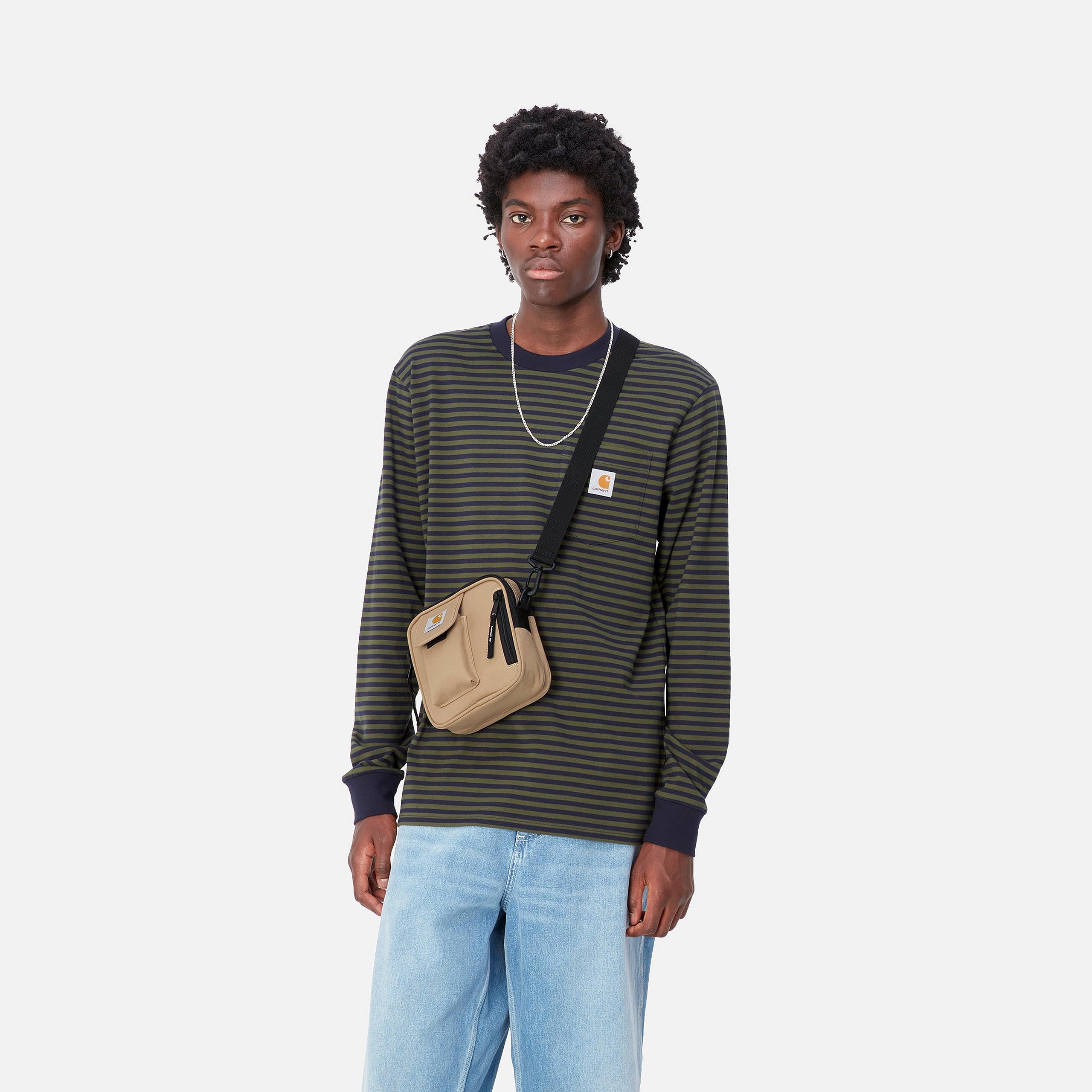 Carhartt WIP Essentials Bag Small-Peanut Peanut model front view