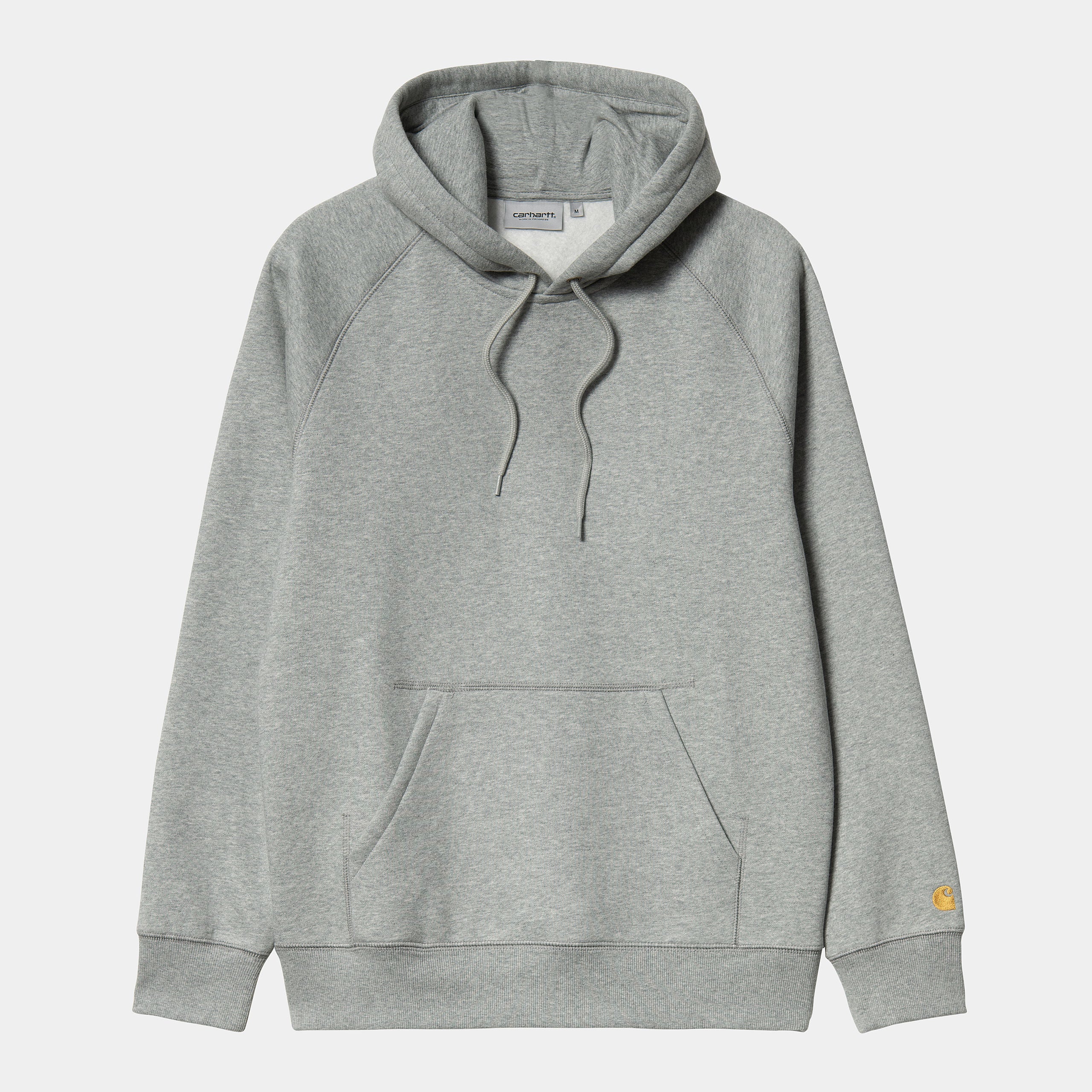 Hooded Chase Sweat-Grey Heather / Gold-Front view