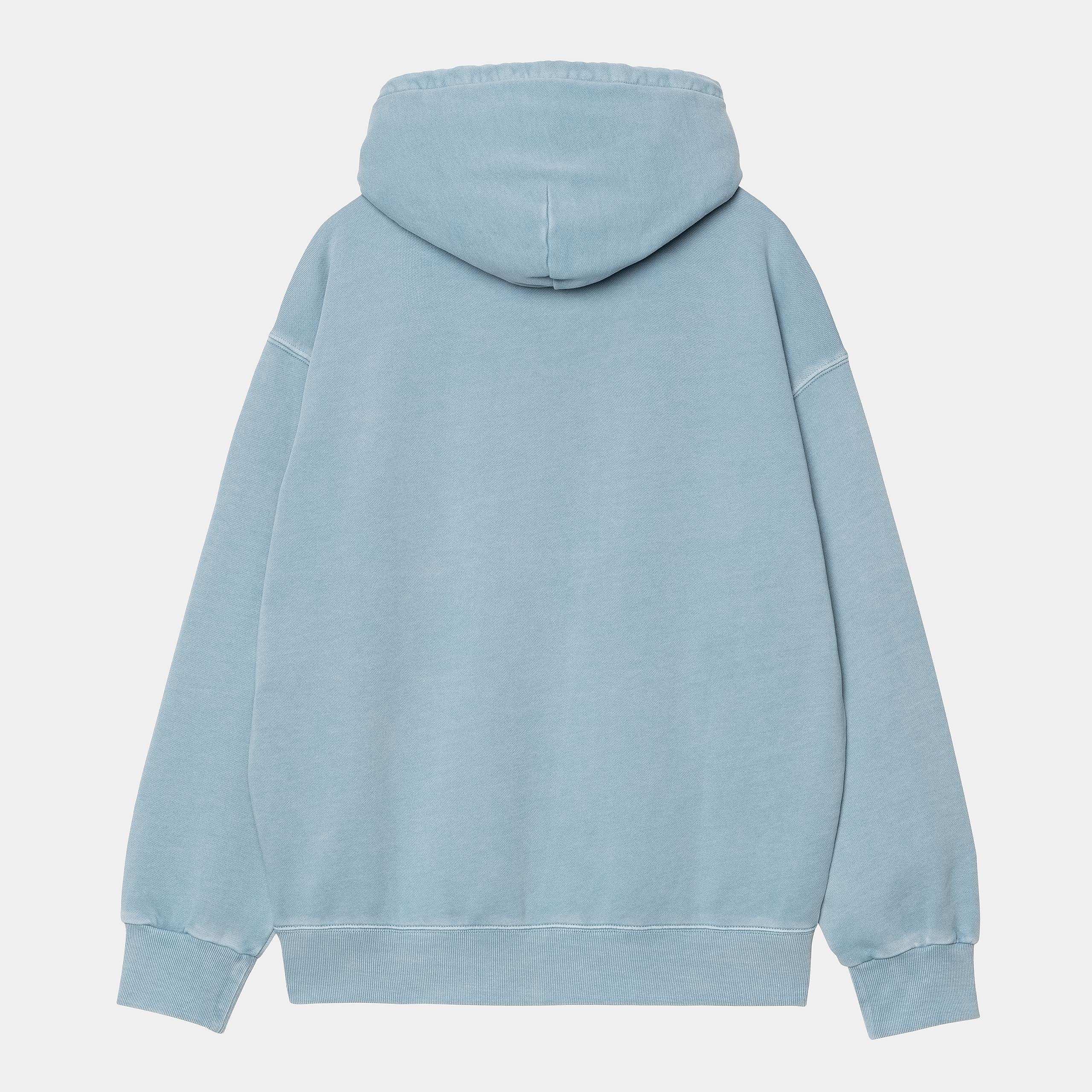 Carhartt WIP Hooded Nelson Sweat Hood-Clay Blue Clay Blue back view