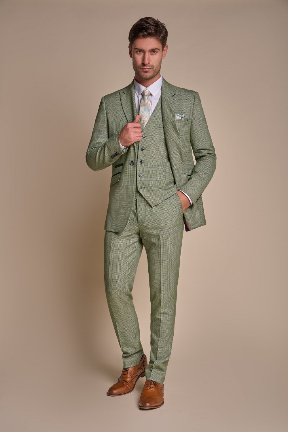 Men's Caridi Blazer - Sage-Model Full Front View