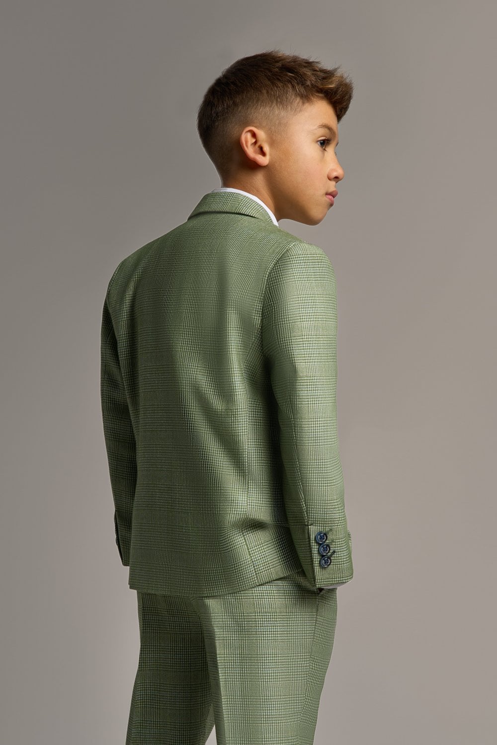 Caridi Sage Boys 3 Piece Suit-Model Back View