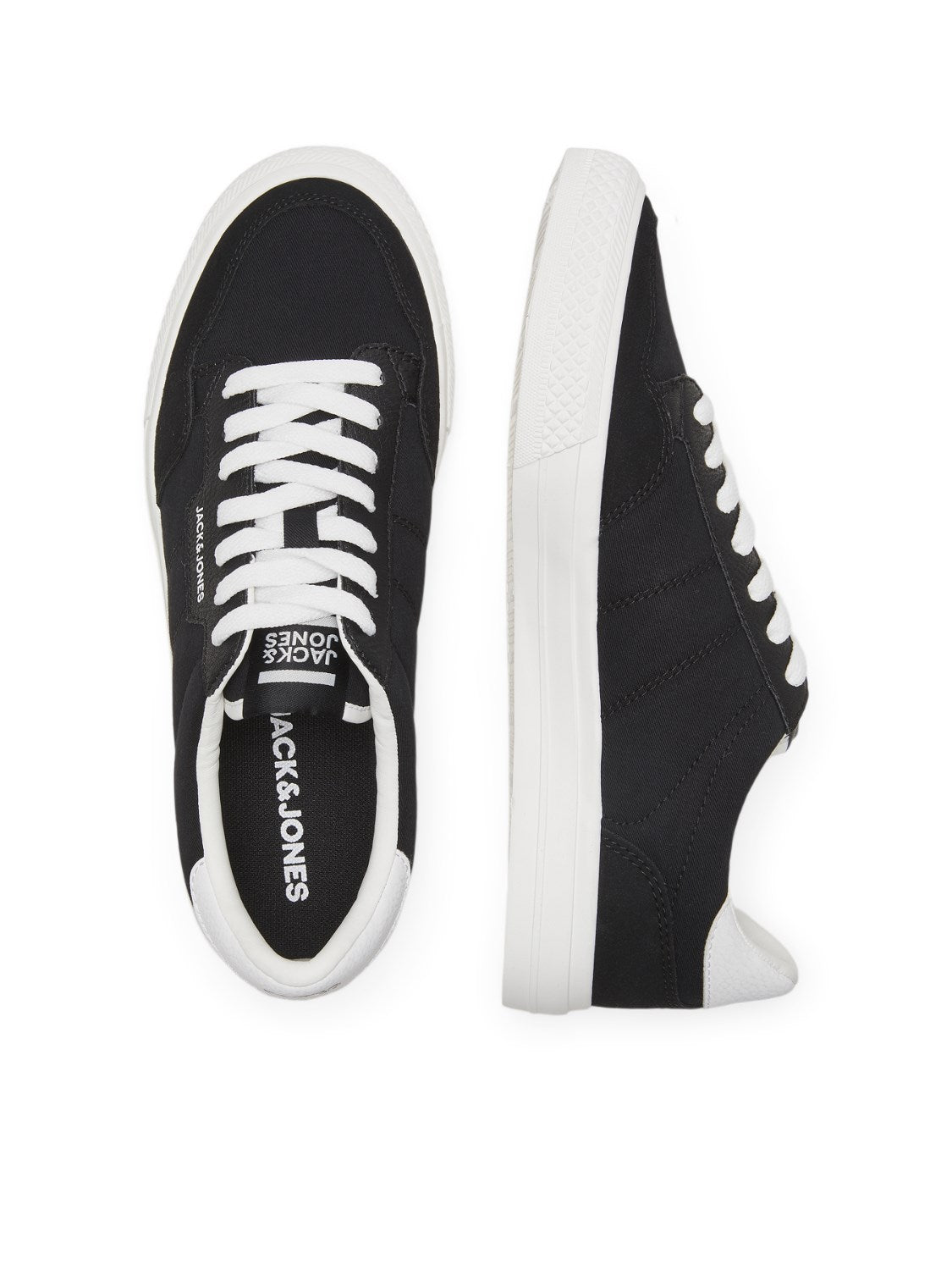 JACK JONES FOOTWEAR Morden Combo Trainers - Anthracite Anthracite back view