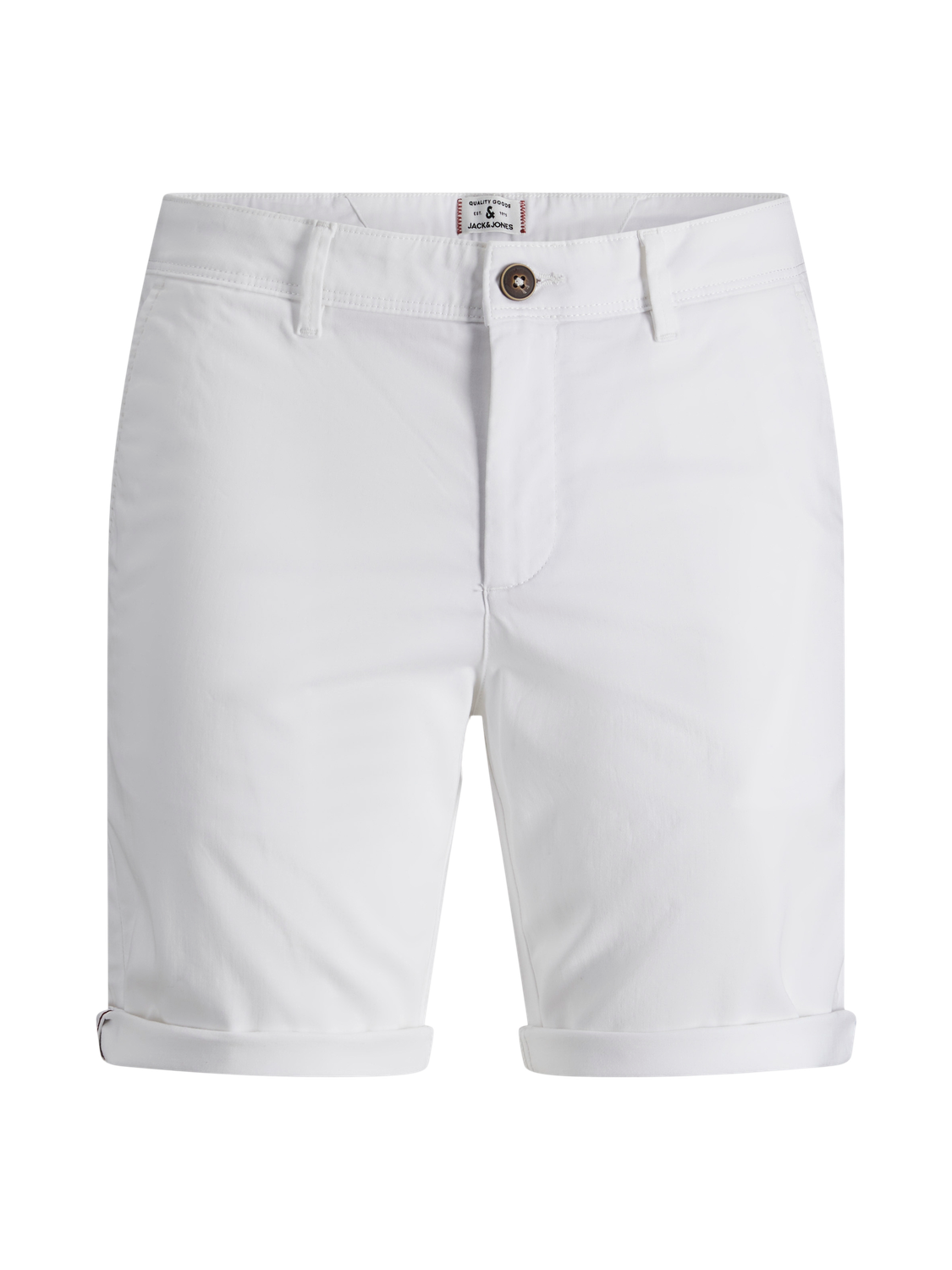 JACK & JONES Bowie Shorts Solid-White WHITE flat front view