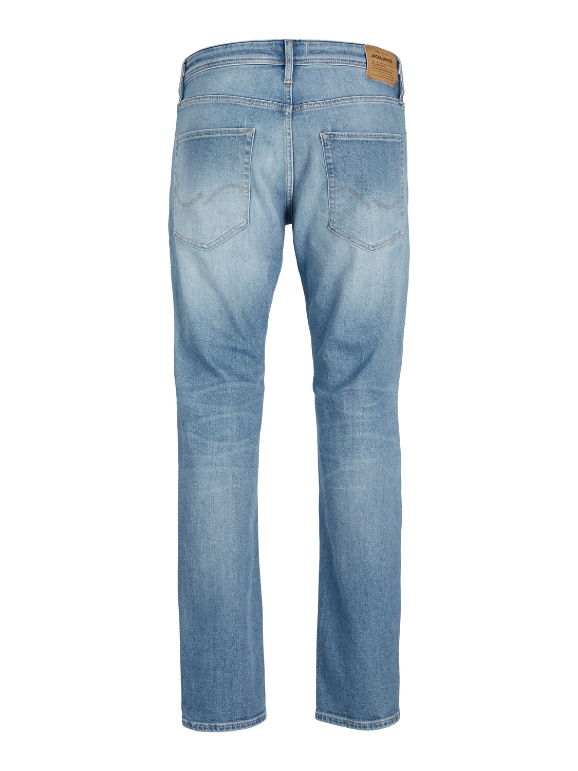 JACK & JONES Mike 011 Relaxed Tapered Fit Jeans BLUE DENIM close up view