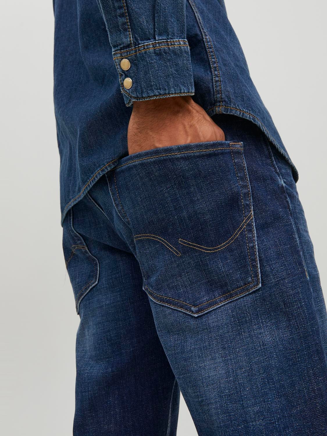 JACK & JONES Mike 211 Relaxed Tapered Fit Jeans BLUE DENIM view 23