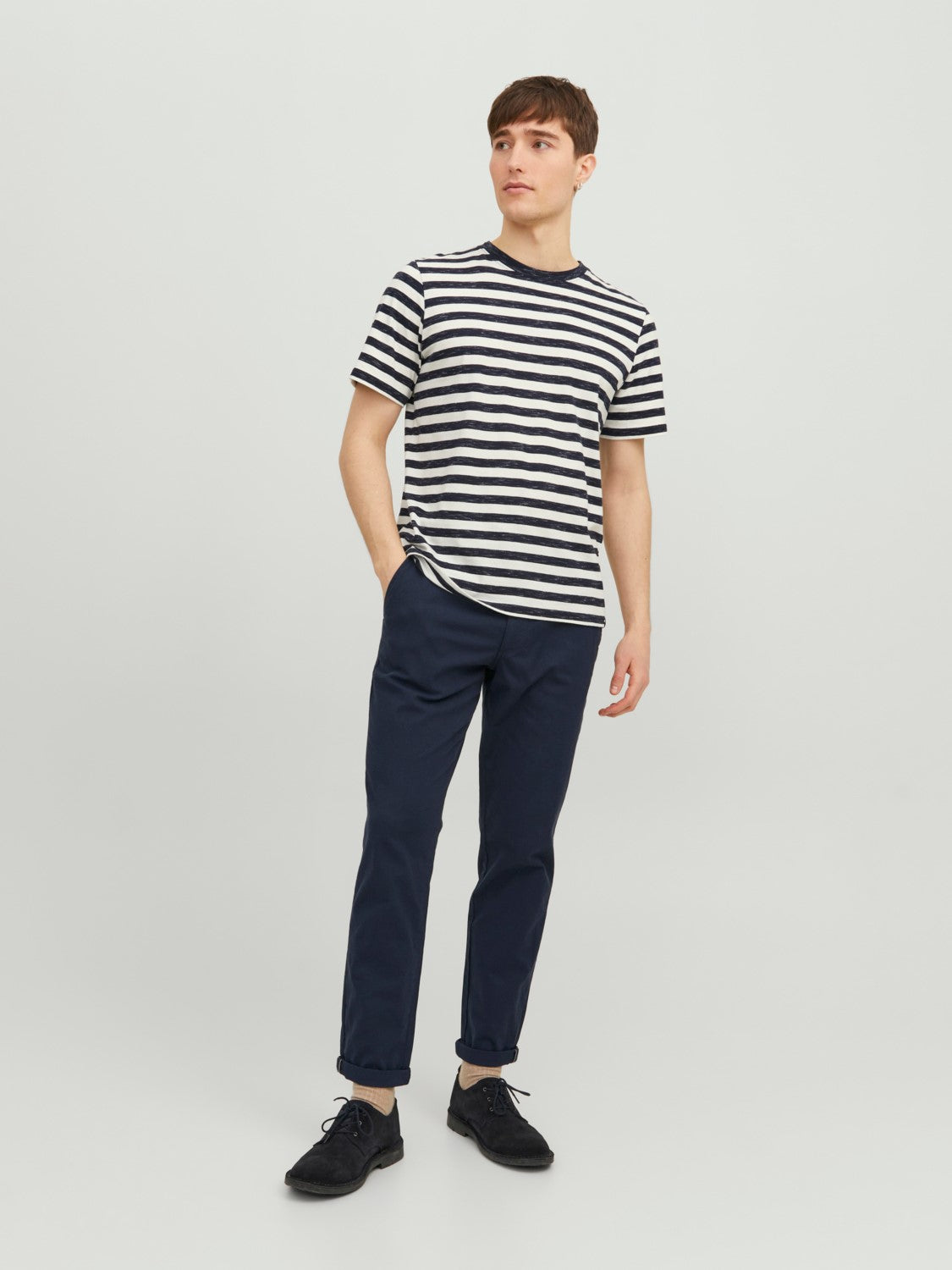 JACK & JONES Marco Fury Navy Chino NAVY BLAZER model front view