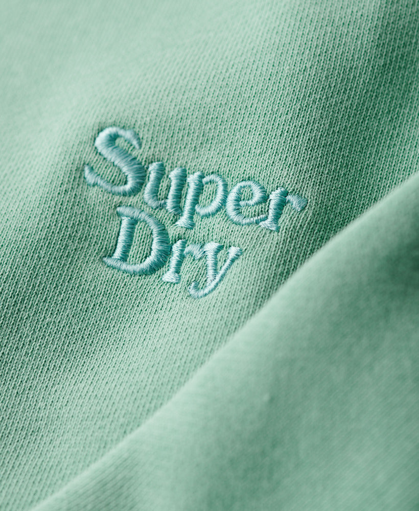 Vintage Washed Sweatshirt-Lagoon Aqua-Chest logo view