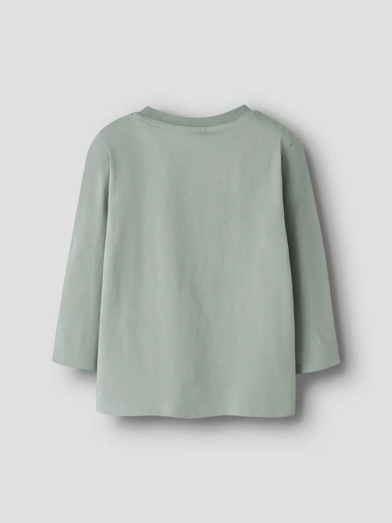 NAME IT Lauge kids long-sleeve top in Green Milieu back view