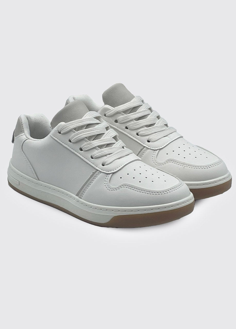 Dubarry Kids Len Boys White Trainer White front view