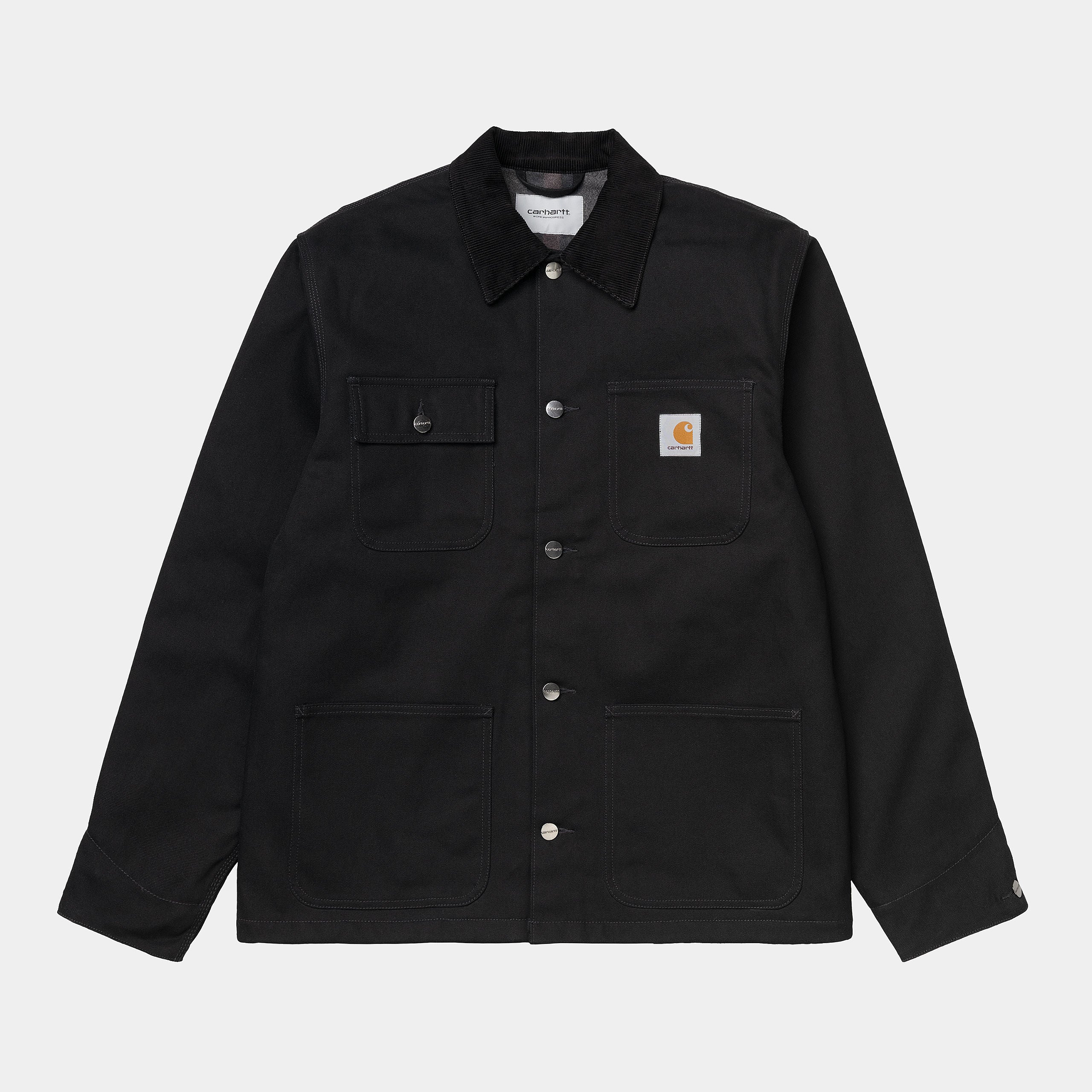 Carhartt WIP Michigan Jacket-Black / Black Black / Black front view