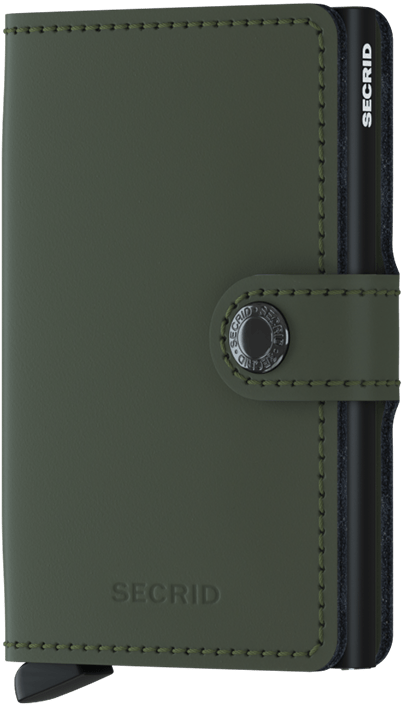 SECRID Secrid Matte Green/Black Miniwallet Green/Black front view