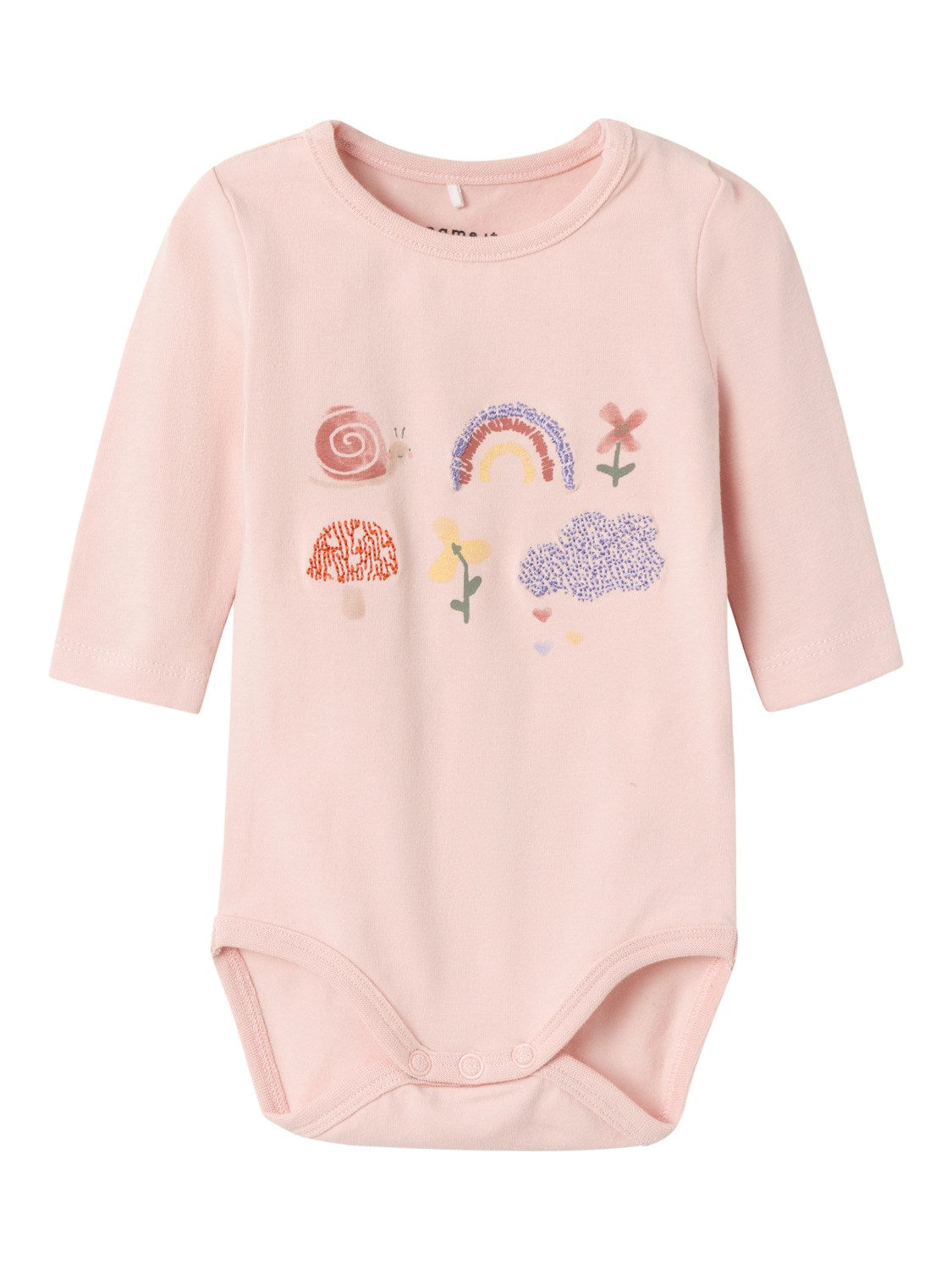 NAME IT Bissie Long Sleeve Body-Sepia Rose Sepia Rose front view