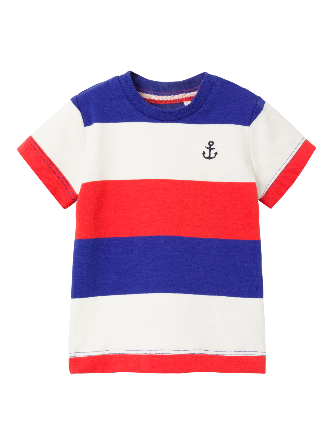 Boy's Facts Short Sleeve Top-Clematis Blue-Front View
