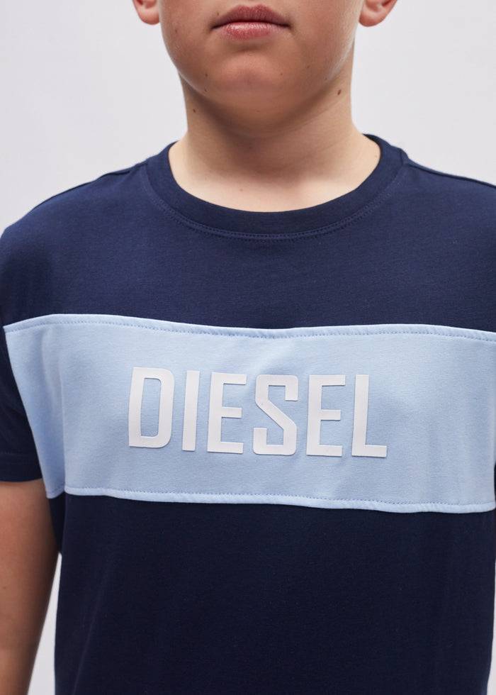 DIESEL KIDS Heath Navy/Sky Tee Navy/Sky detail view