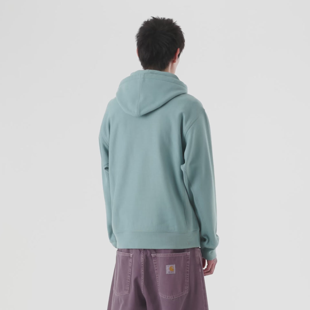 Hooded American Script Sweat-Citadel