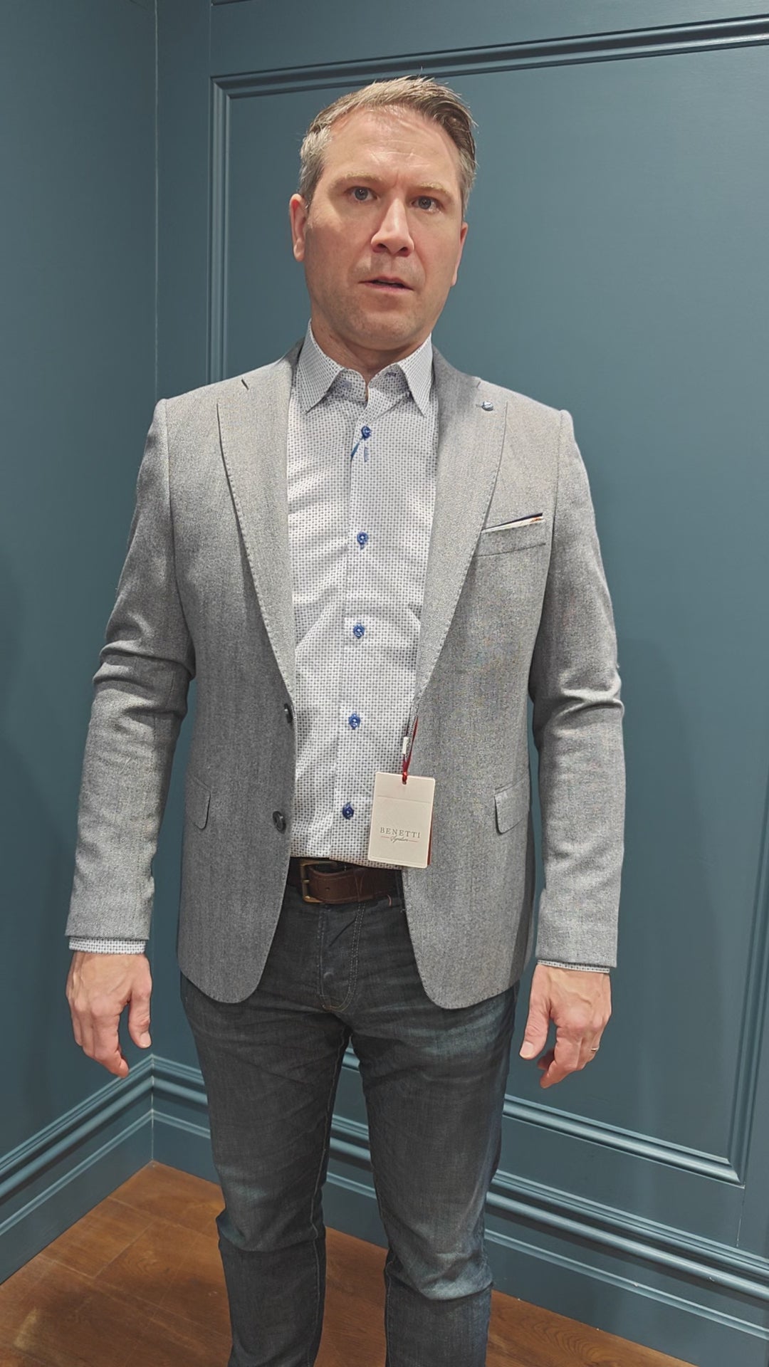 Enzo Navy Blazer Jacket