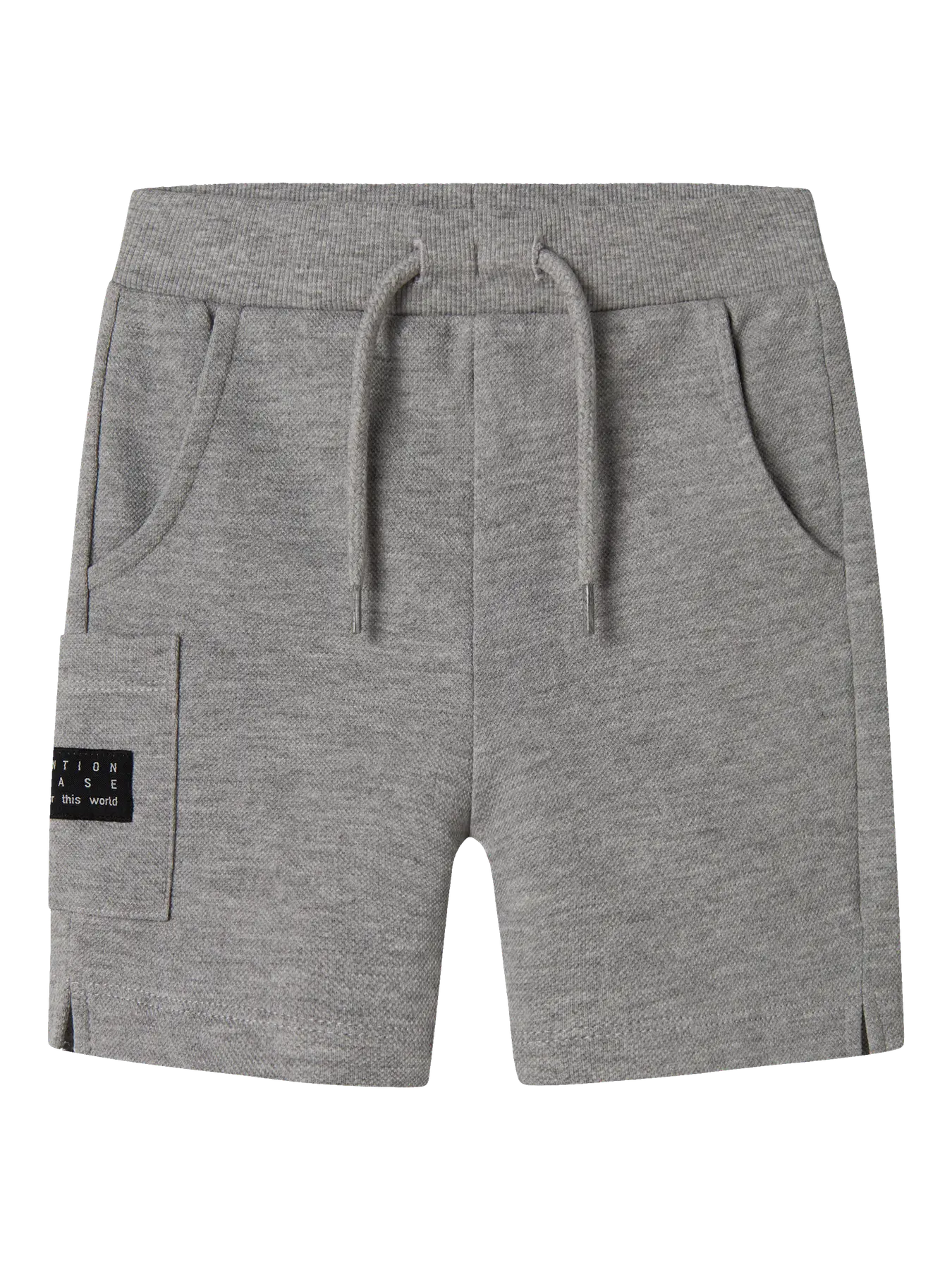 NAME IT Vivasse Long Sweat Boys Shorts GREY MELANGE front view