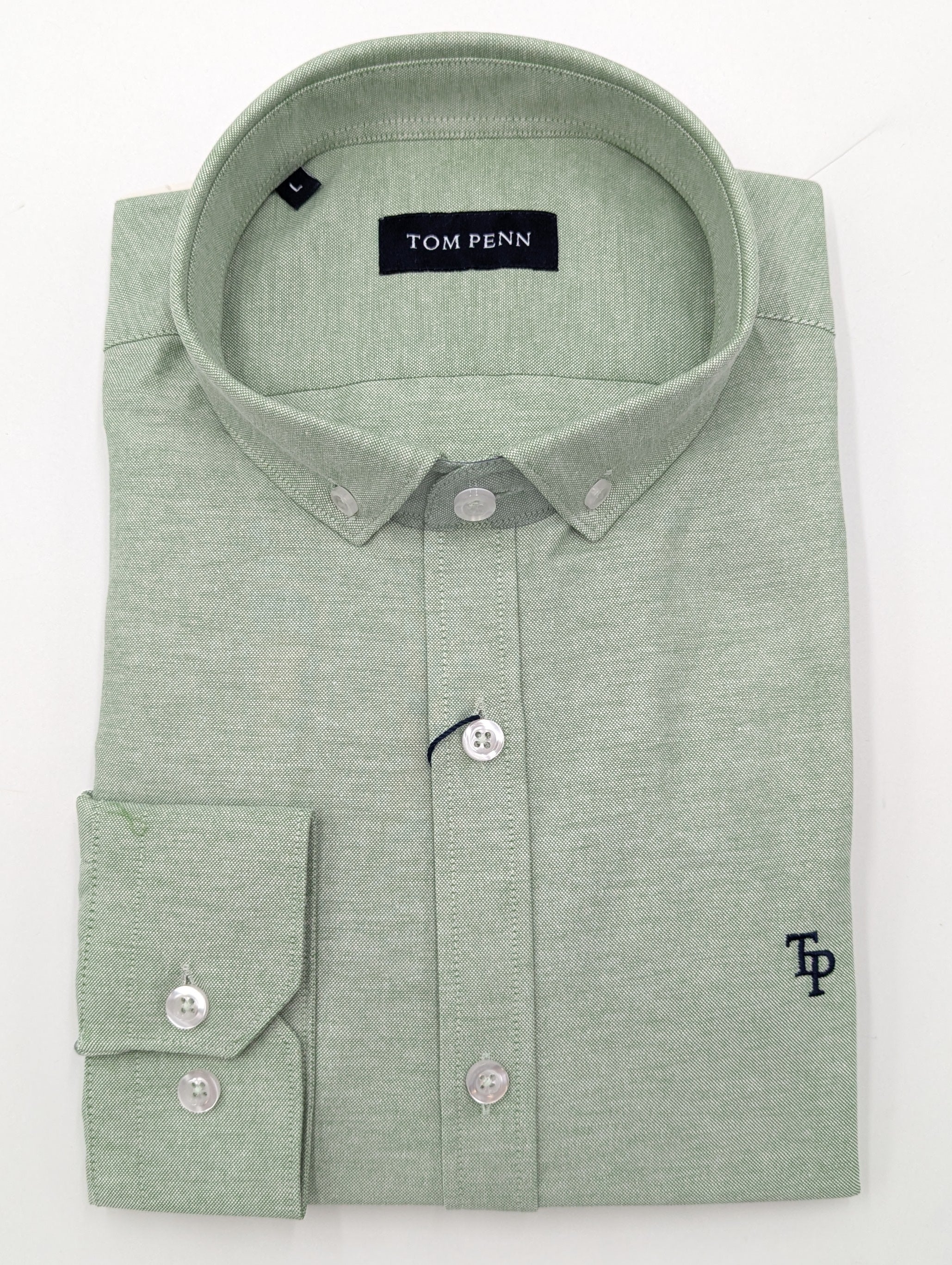 Tom Penn Slim fit Button Down Apple Shirt