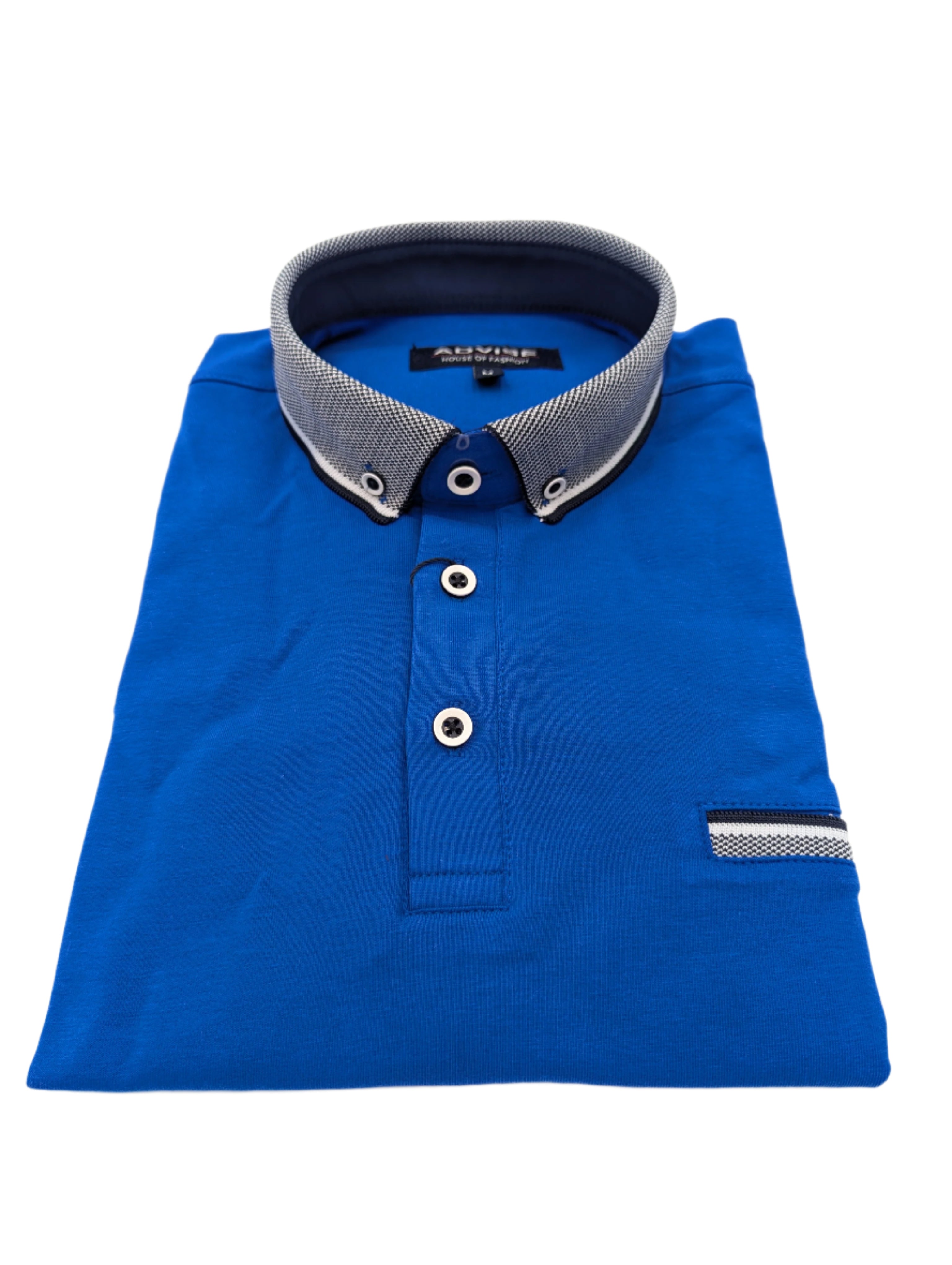 Advise Knitted Collar Royal Polo