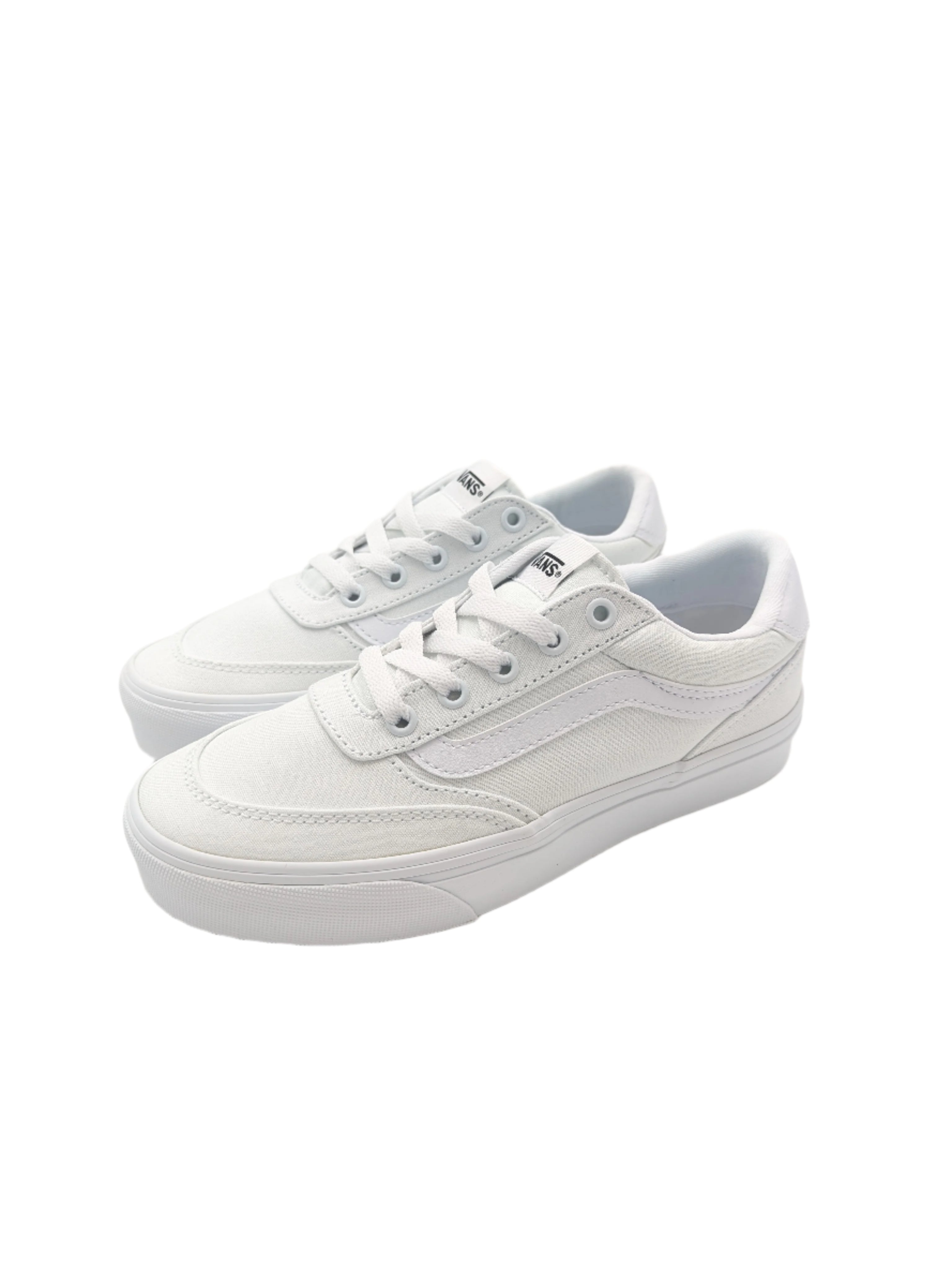 Brooklyn White Ladies Trainer-Side view