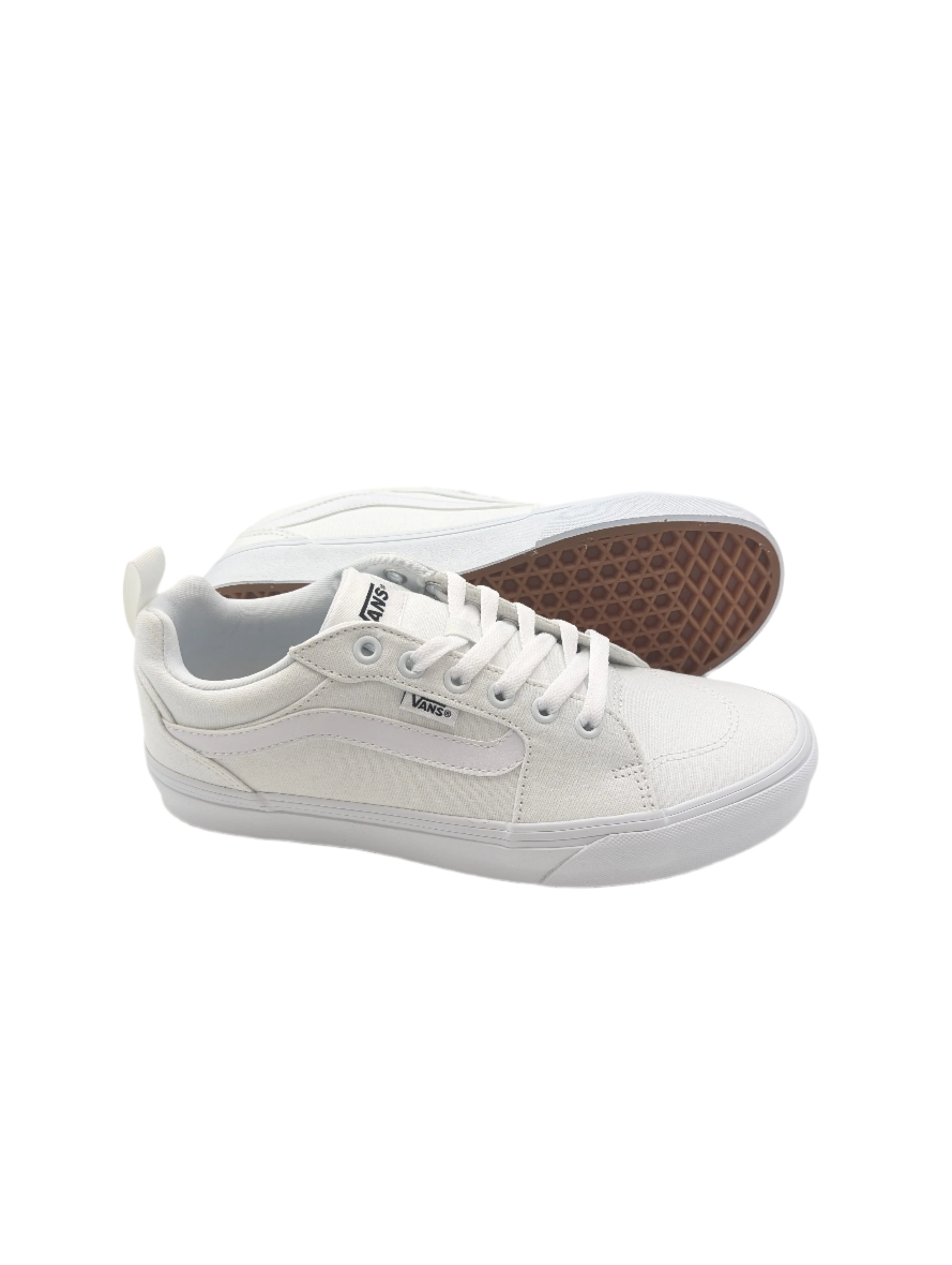 VANS Filmore Canvas White/White Trainers White/White model front view
