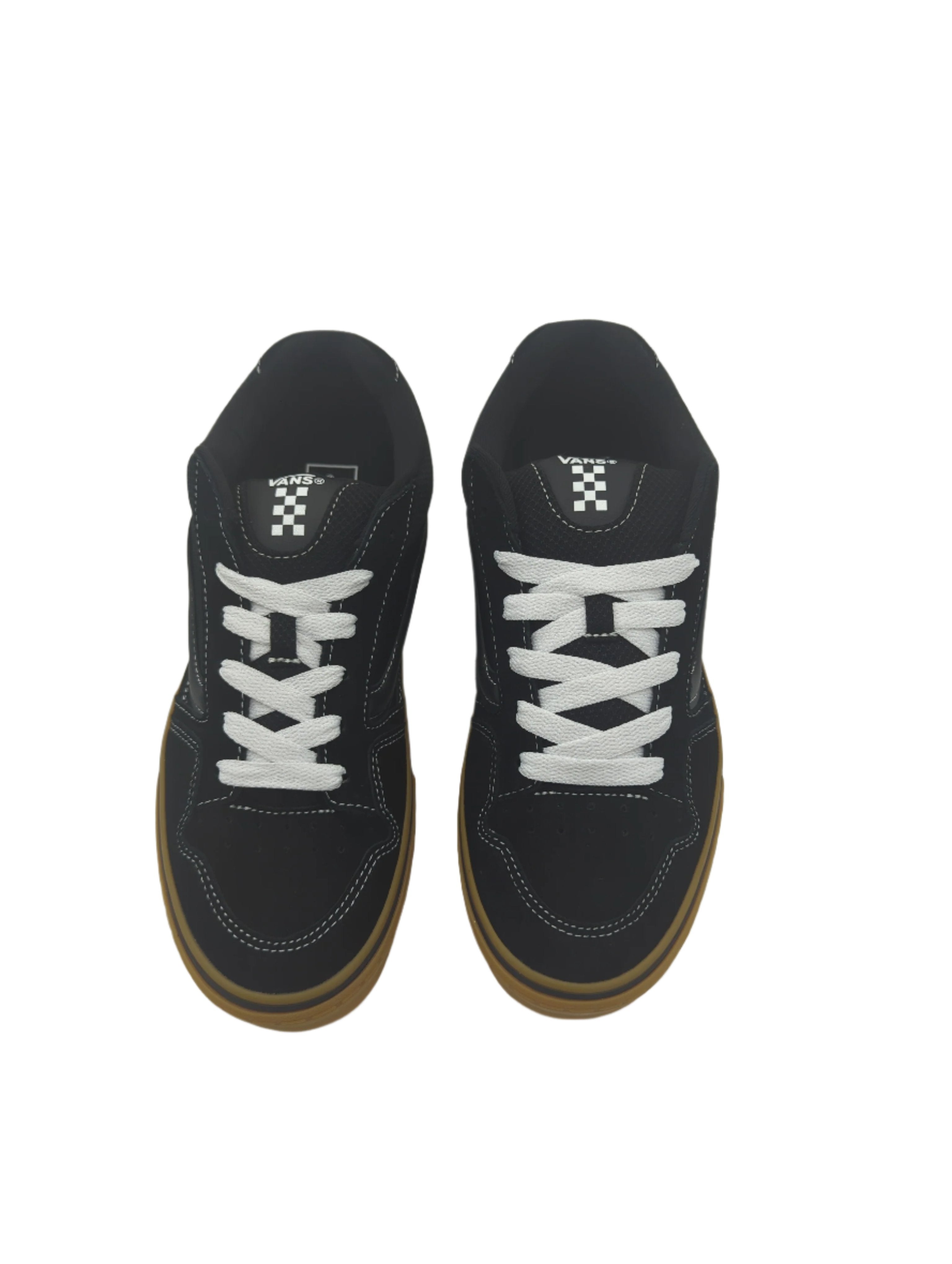 VANS Caldrone Black Suede Mesh Sneaker BLACK model front view