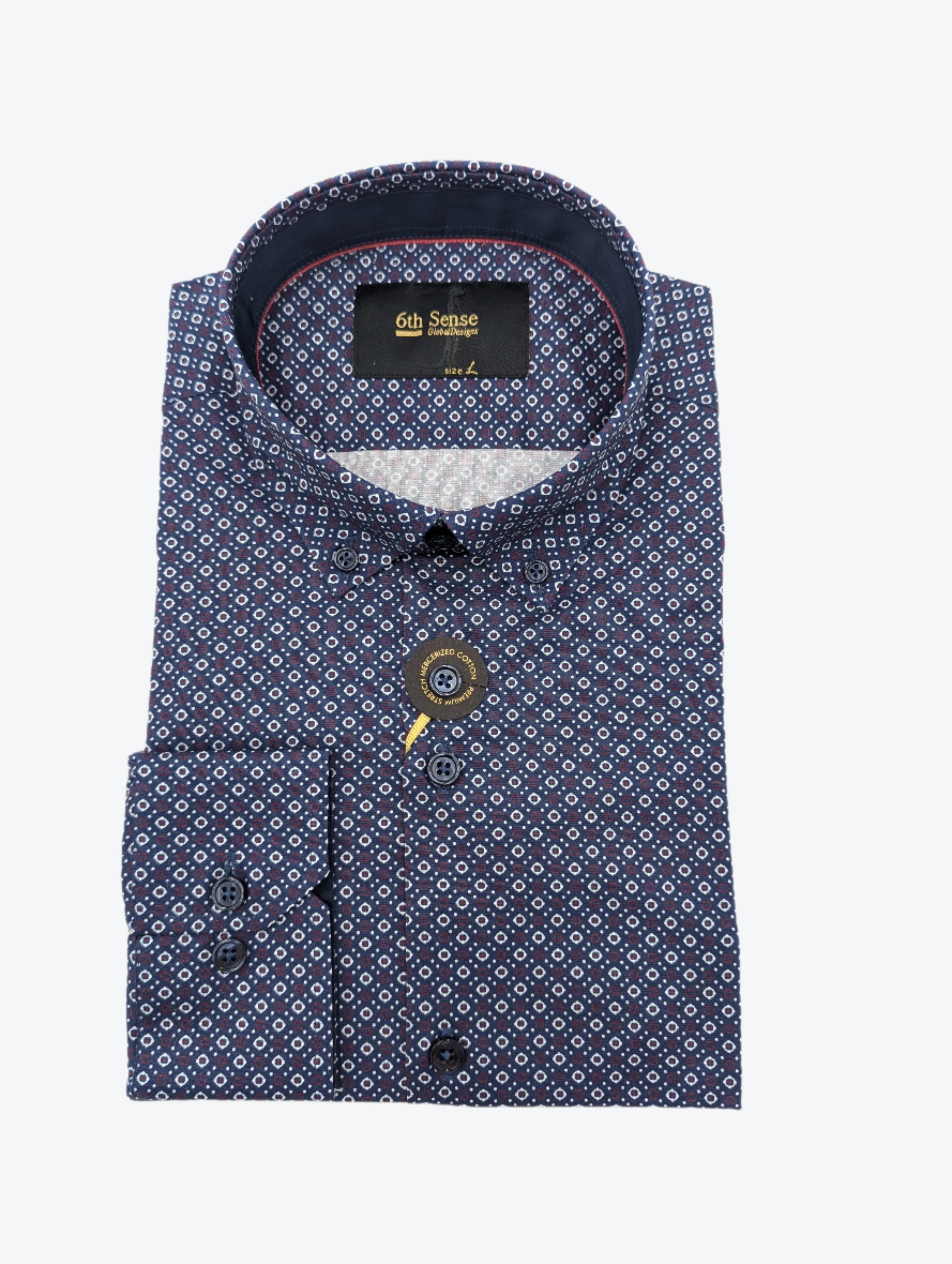 Button Down Navy Burgundy Shirt