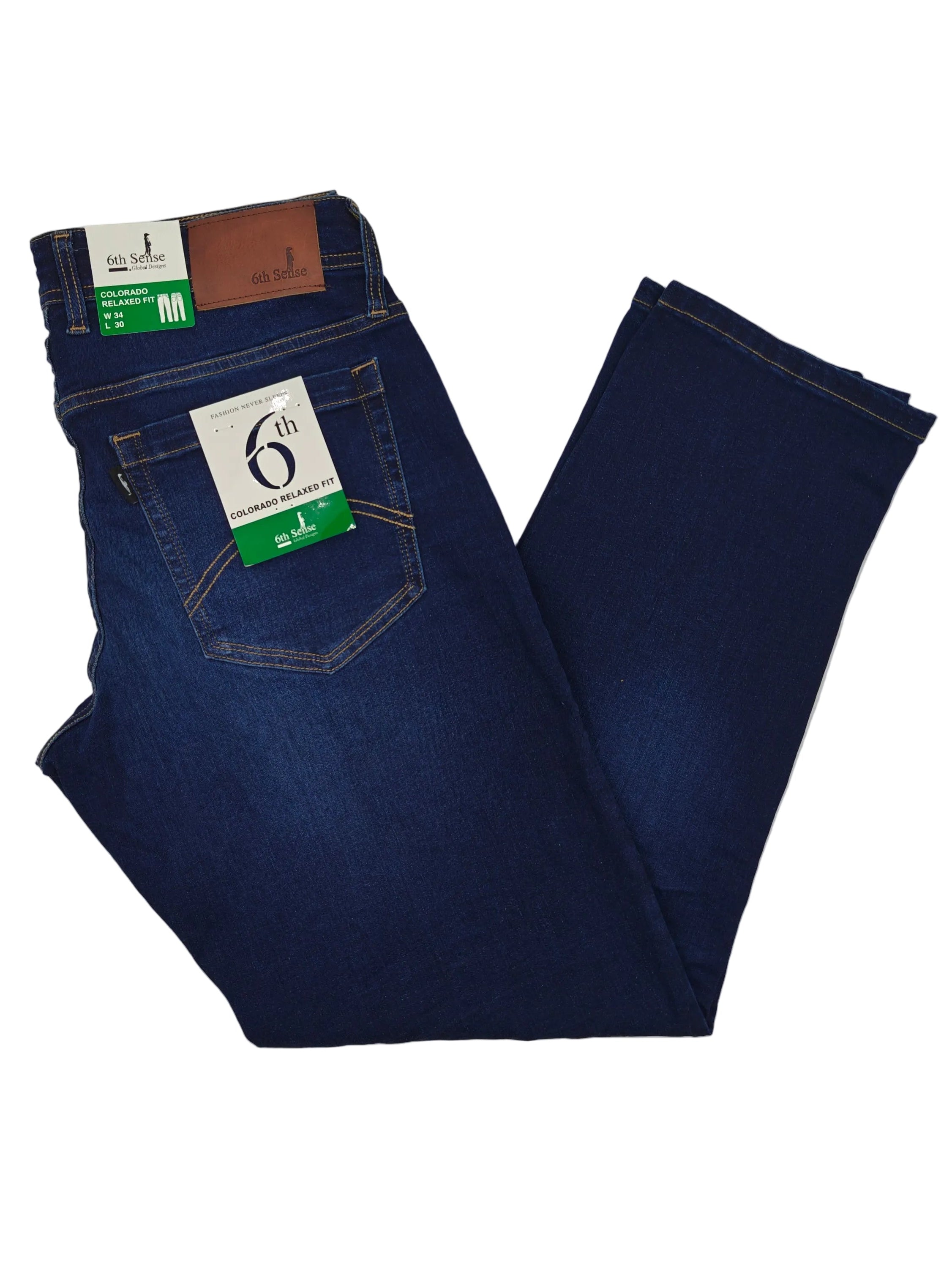 6TH SENSE Colorado Marine Relaxed Fit Bootcut Jeans MARINE front view