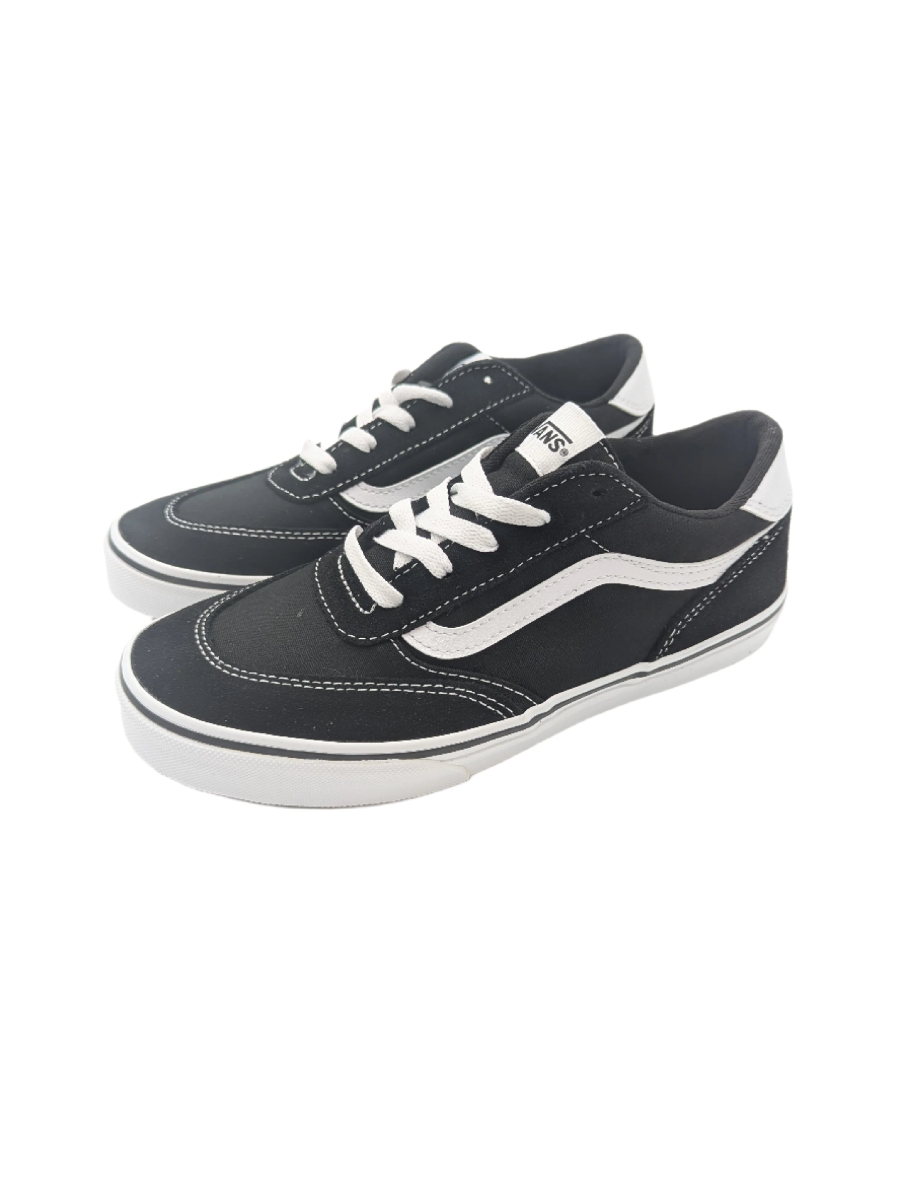 Vans Youths Brooklyn Black/White Boys Trainers Black/White detail view