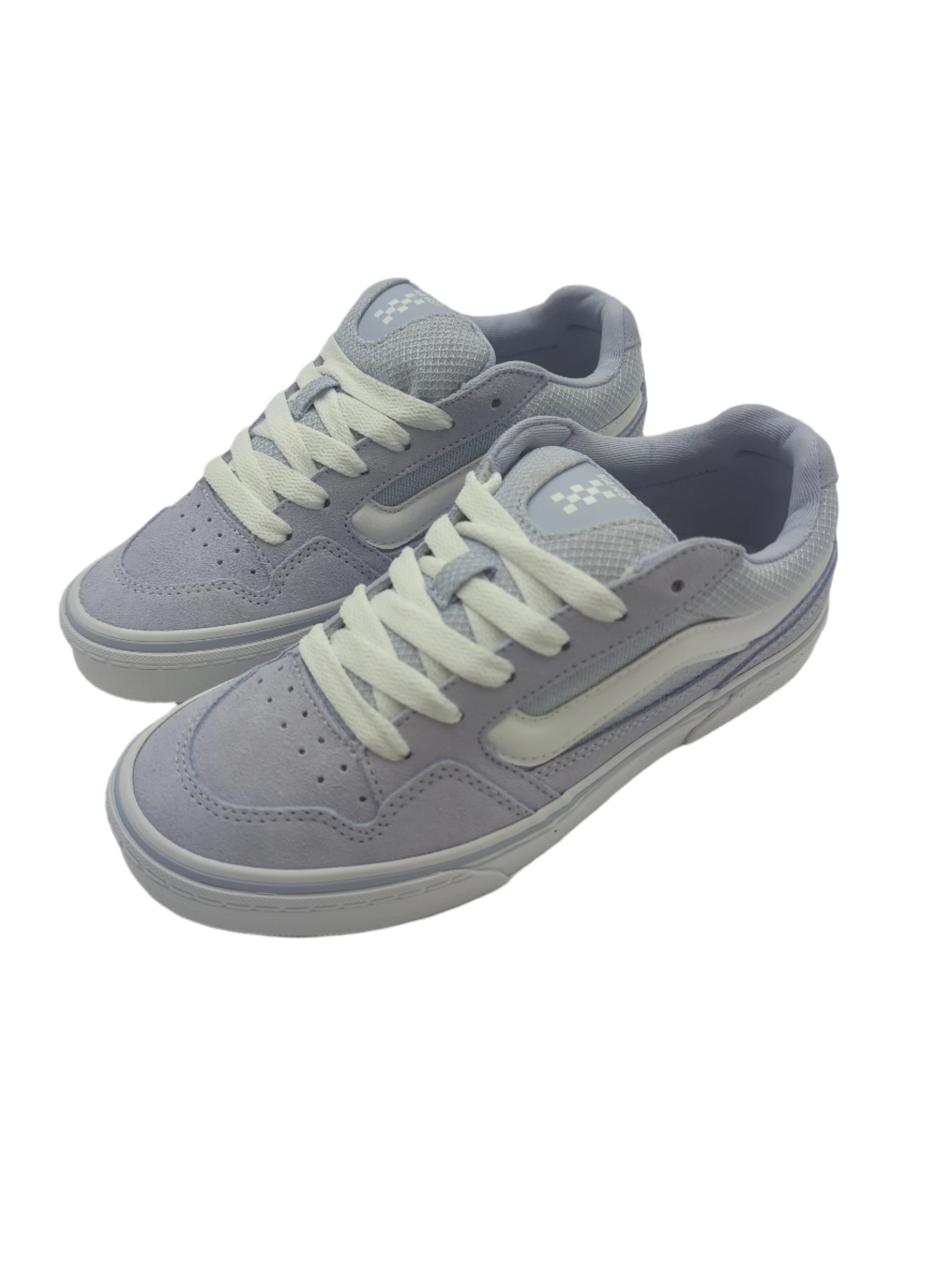 Vans Womens Caldrone Light Blue Suede/Mesh Sneaker LIGHT BLUE front view