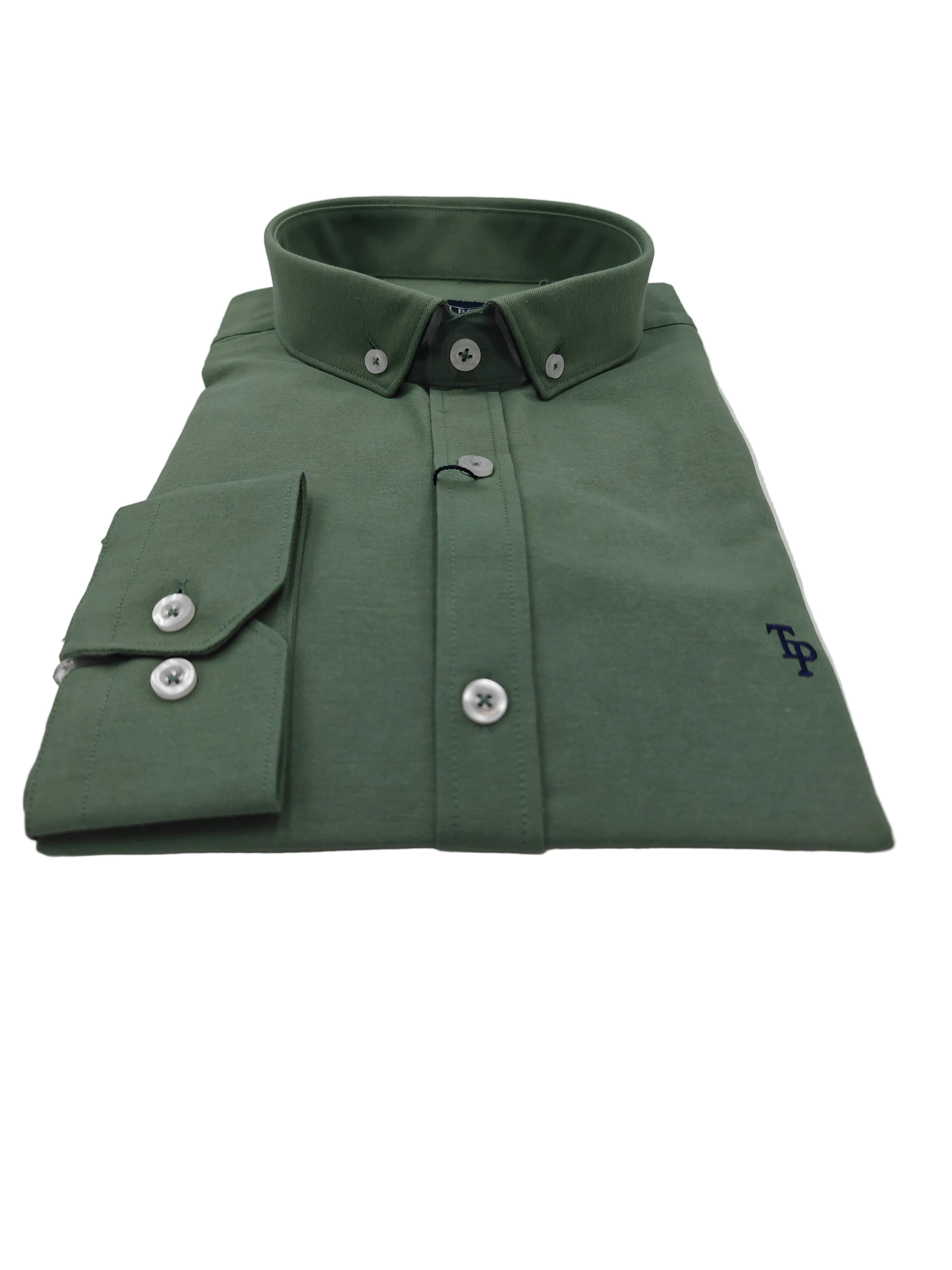 tom penn Tom Penn Green 1 Oxford Shirt Green detail view