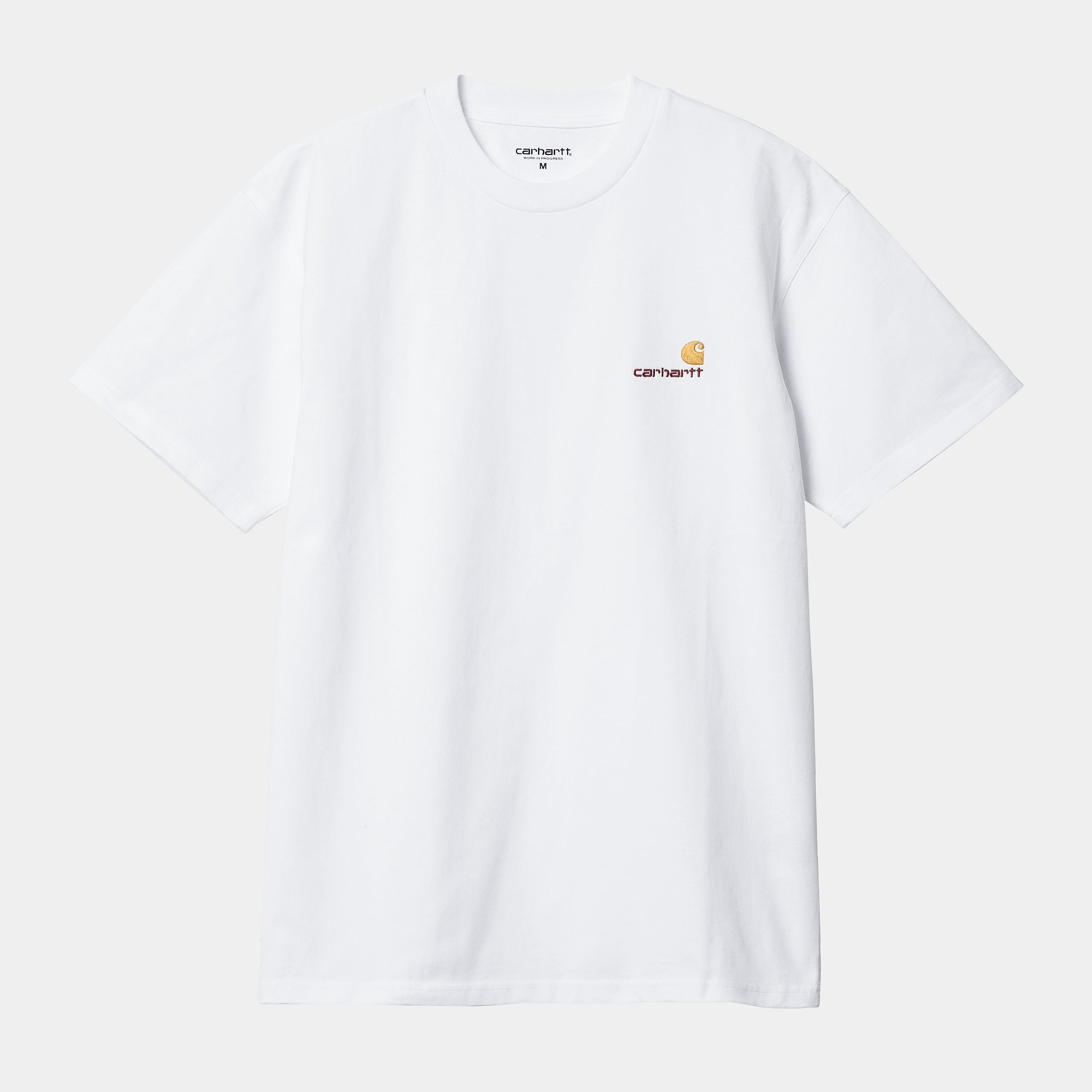 Men's Short Sleeve American Script T-Shirt-Ghost Front View