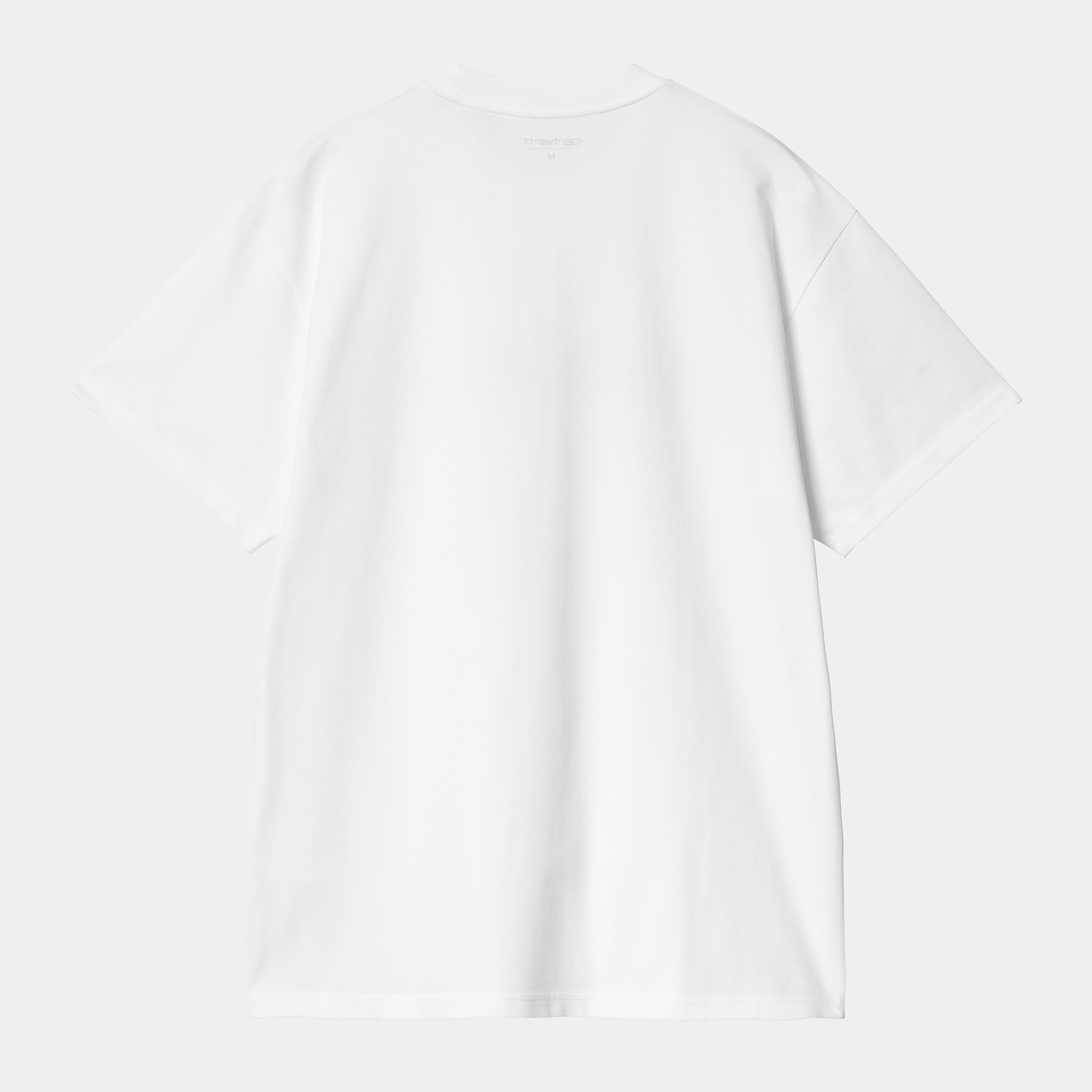 Men's Short Sleeve Bumper T-Shirt-White / Black-Back View
