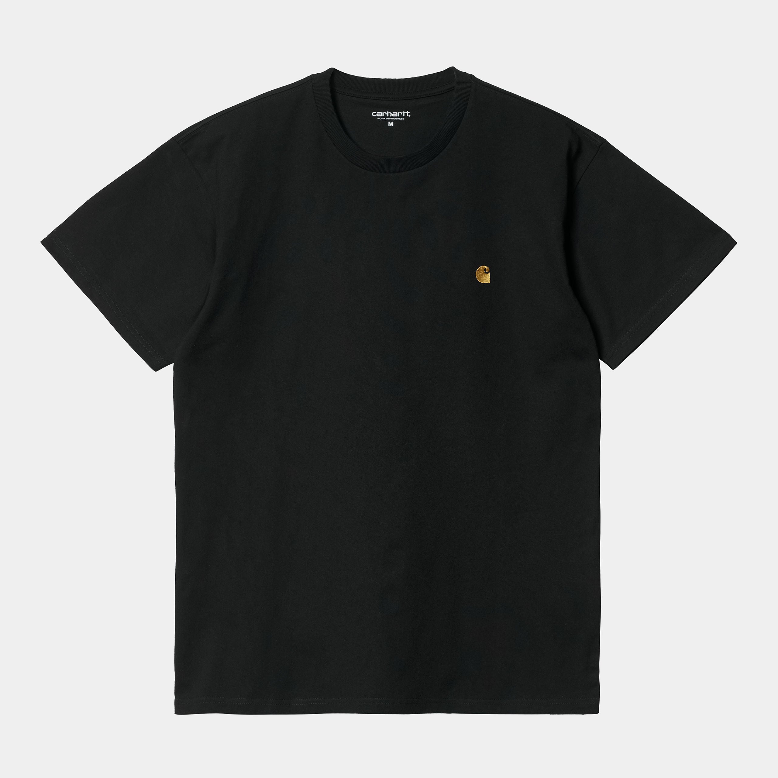 Carhartt WIP Short Sleeve Chase T-Shirt-Black / Gold Black / Gold back view