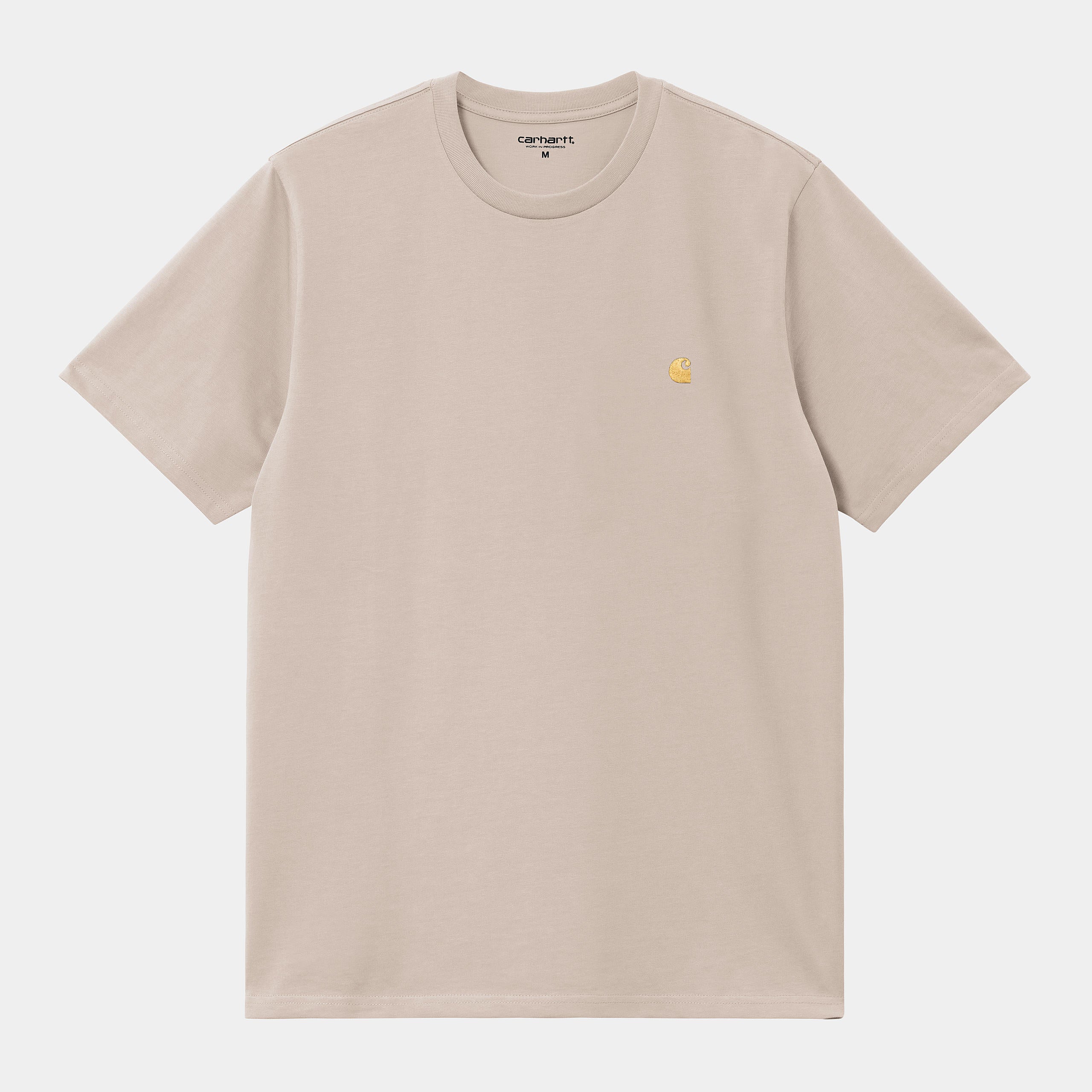 Men's Short Sleeve Chase T-Shirt-Dusky Beige / Gold-Ghost Front View