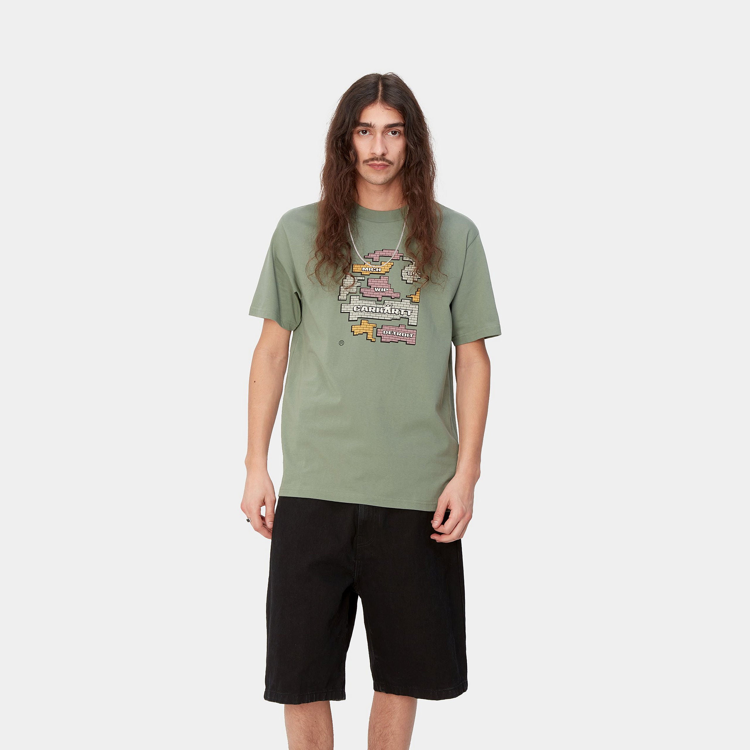 Men's Graft Short Sleeve Park T-Shirt-Model Front View