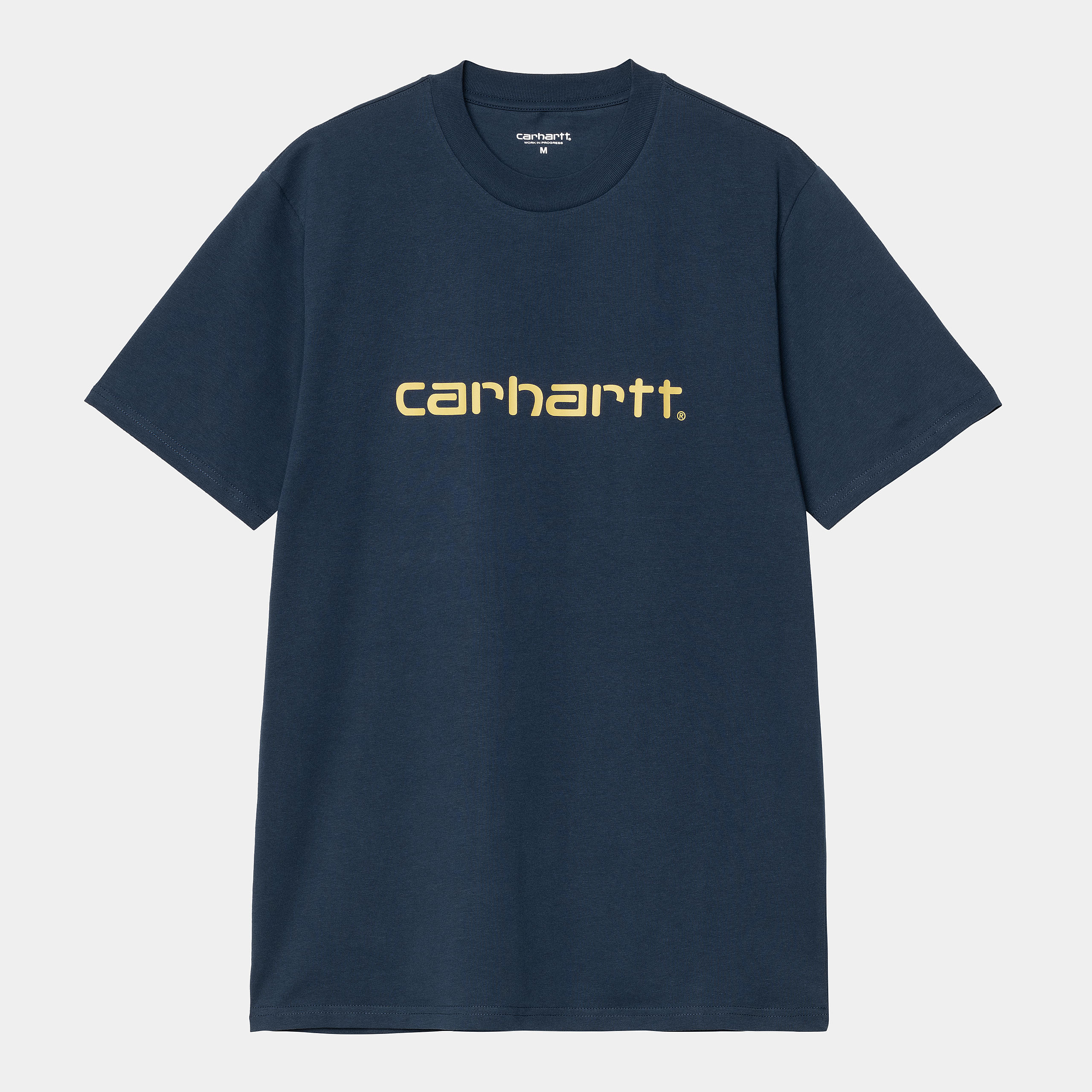 Carhartt WIP Short Sleeve Script T-Shirt-Ink / Air Yellow Ink / Air Yellow front view