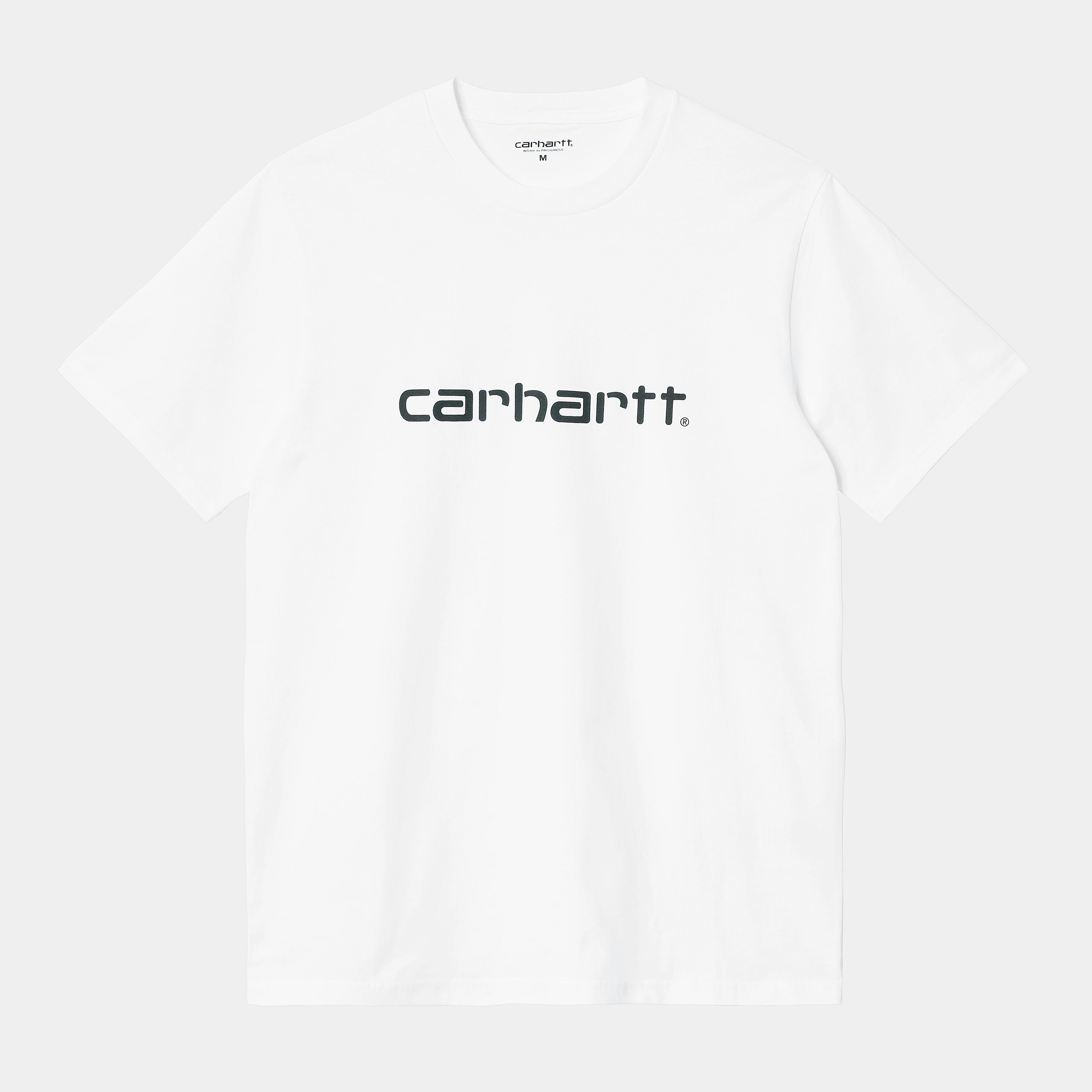 Script Short Sleeve T-Shirt-White / Black