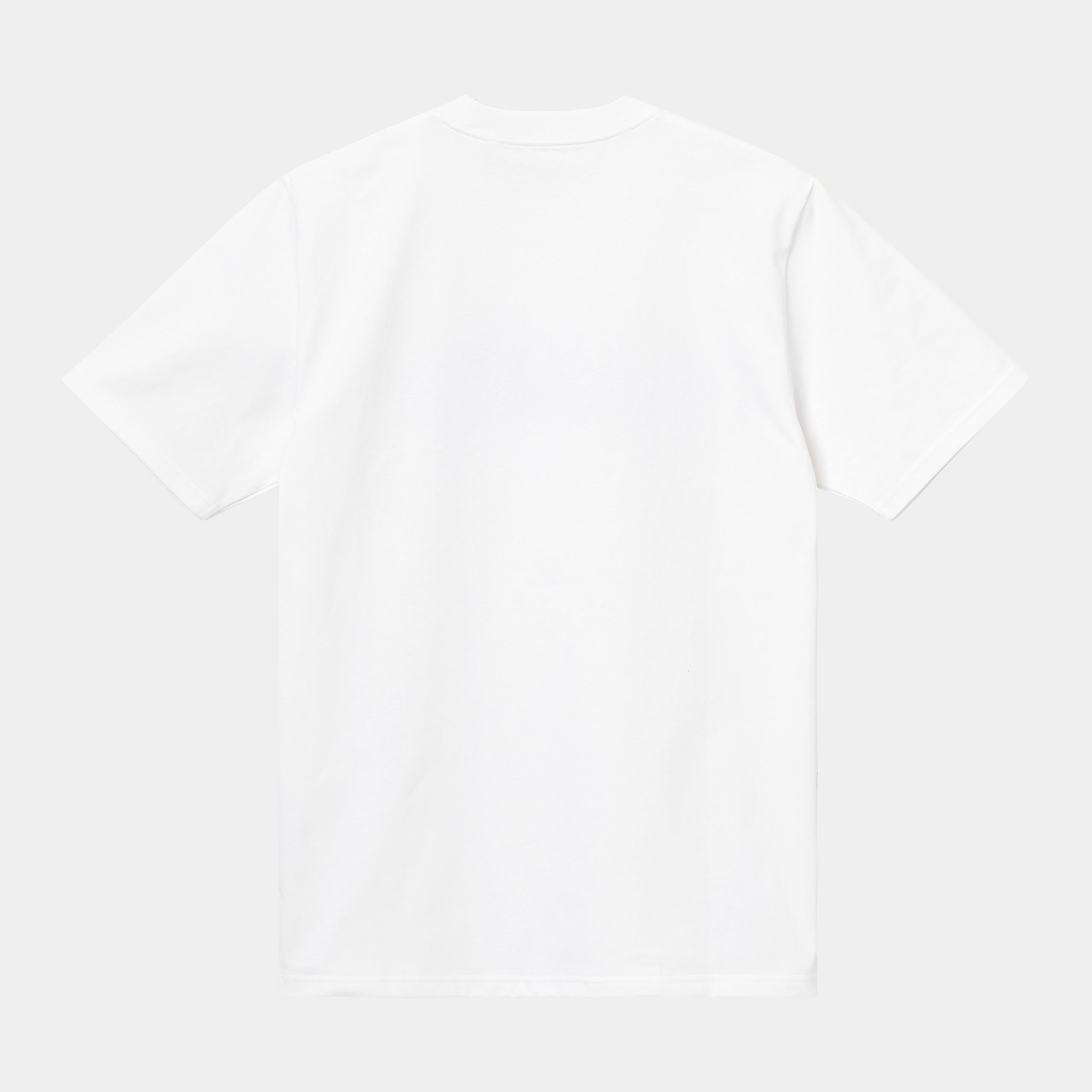 Men's Short Sleeve University T-Shirt-White / Black-Ghost Back View