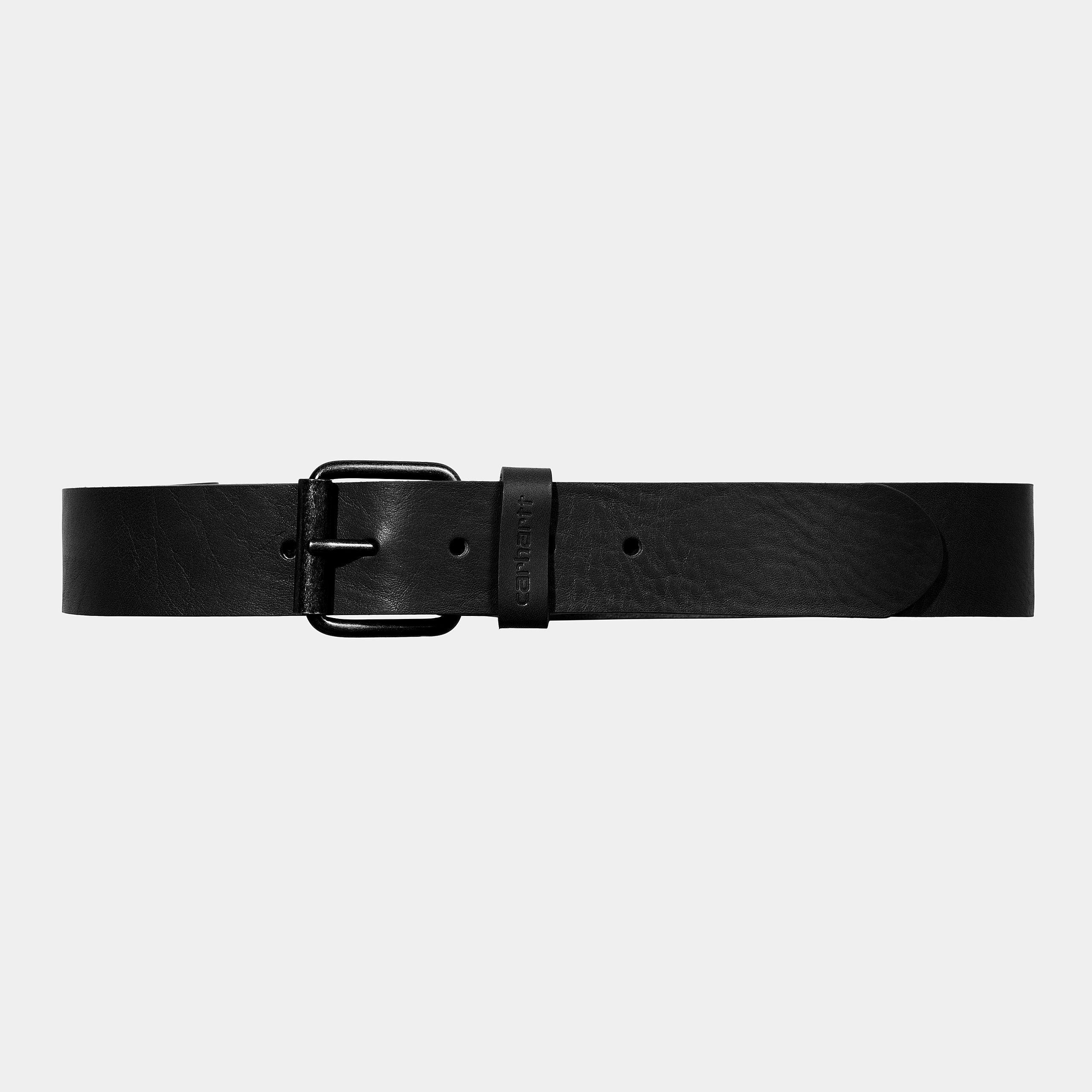 Carhartt WIP Script Belt-Black / Black Black / Black front view