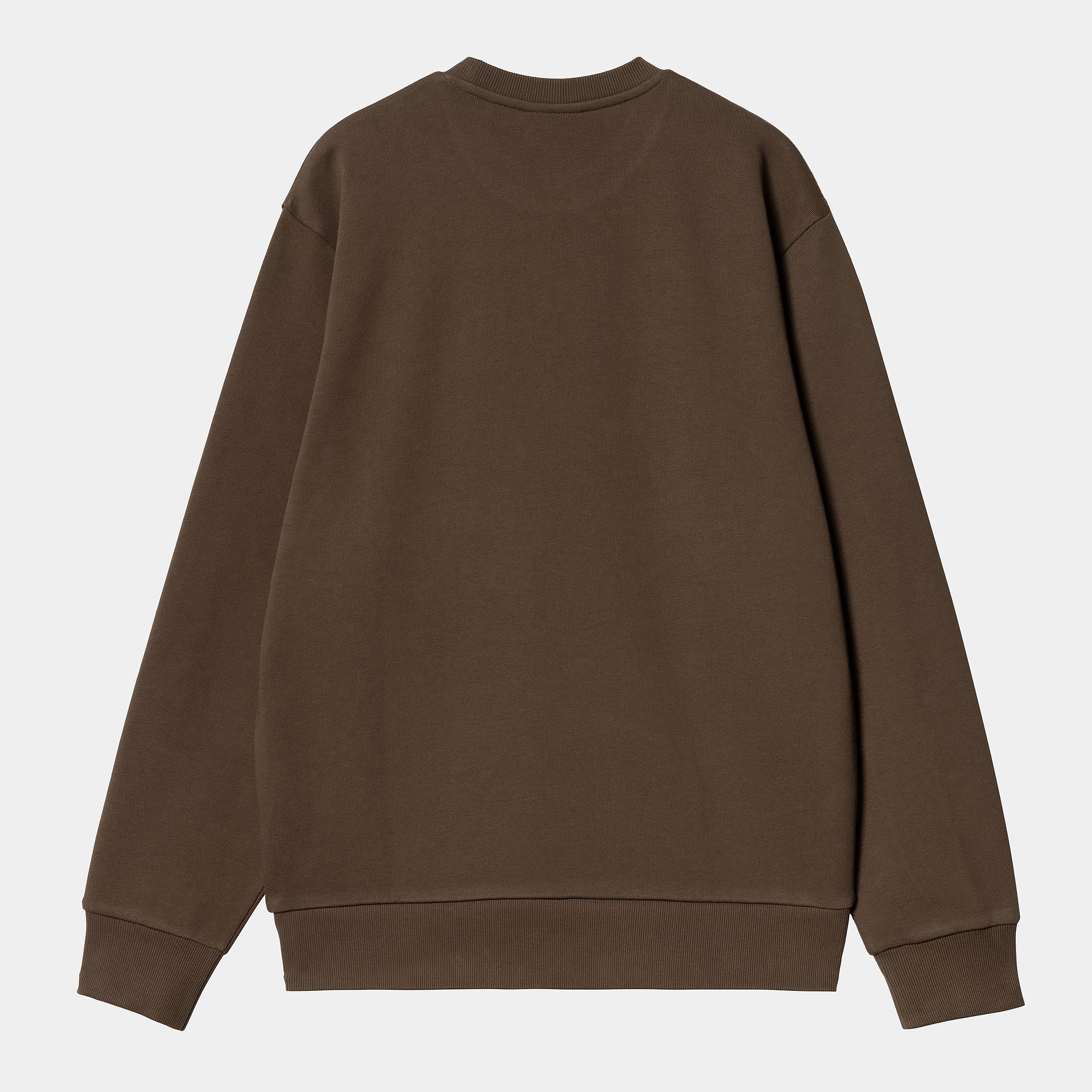 Carhartt WIP Script Embroidery Sweat-Liberica / Air Sky Liberica / Air Sky model front view